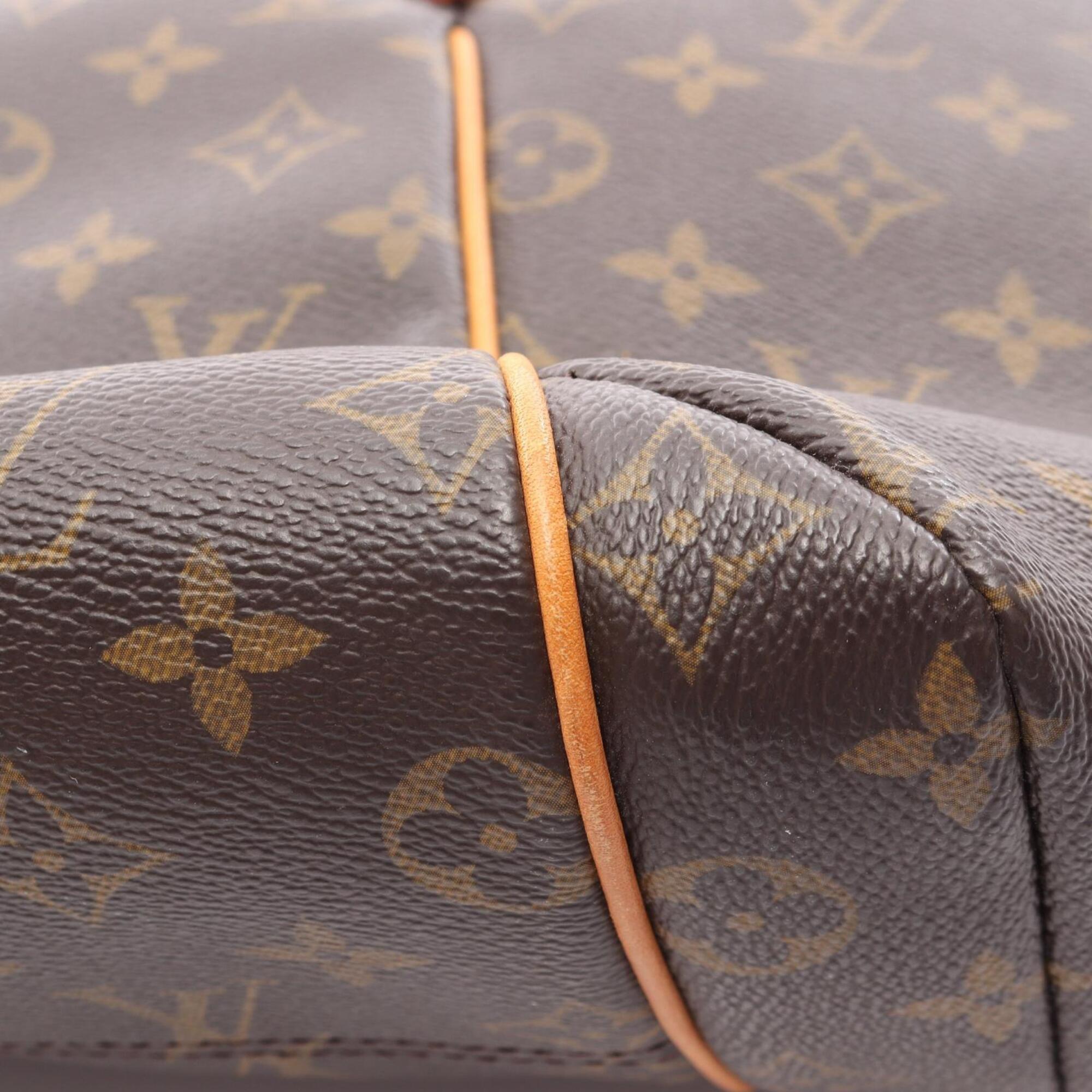 Louis Vuitton Brown Pvc Coated Canvas Leather Handbag Tote Bag (Pre-Owned)