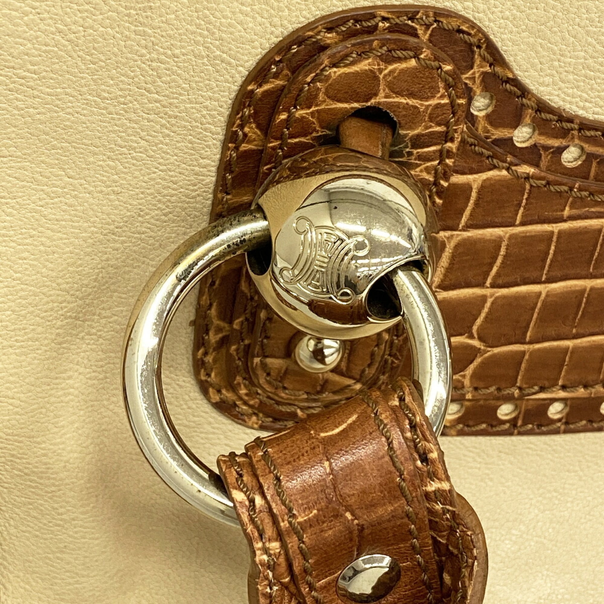 Celine Beige Brown Leather Handbag (Pre-Owned)