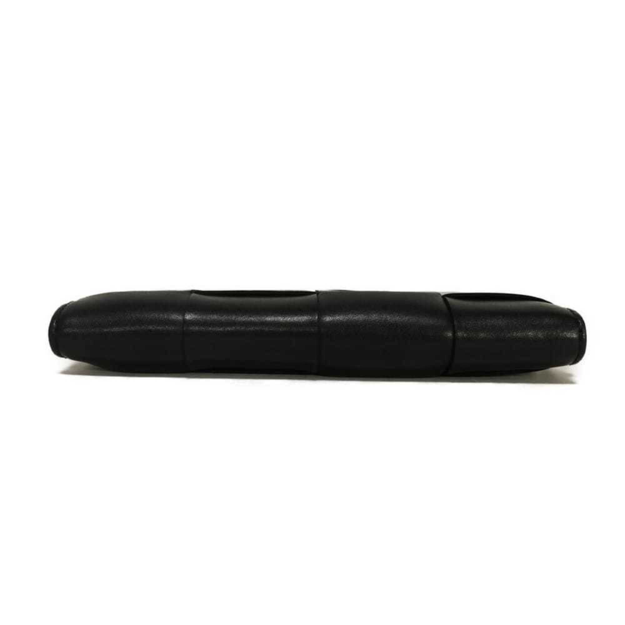 Bottega Veneta Black Intrecciato Long Wallet (Bi-Fold) (Pre-Owned)