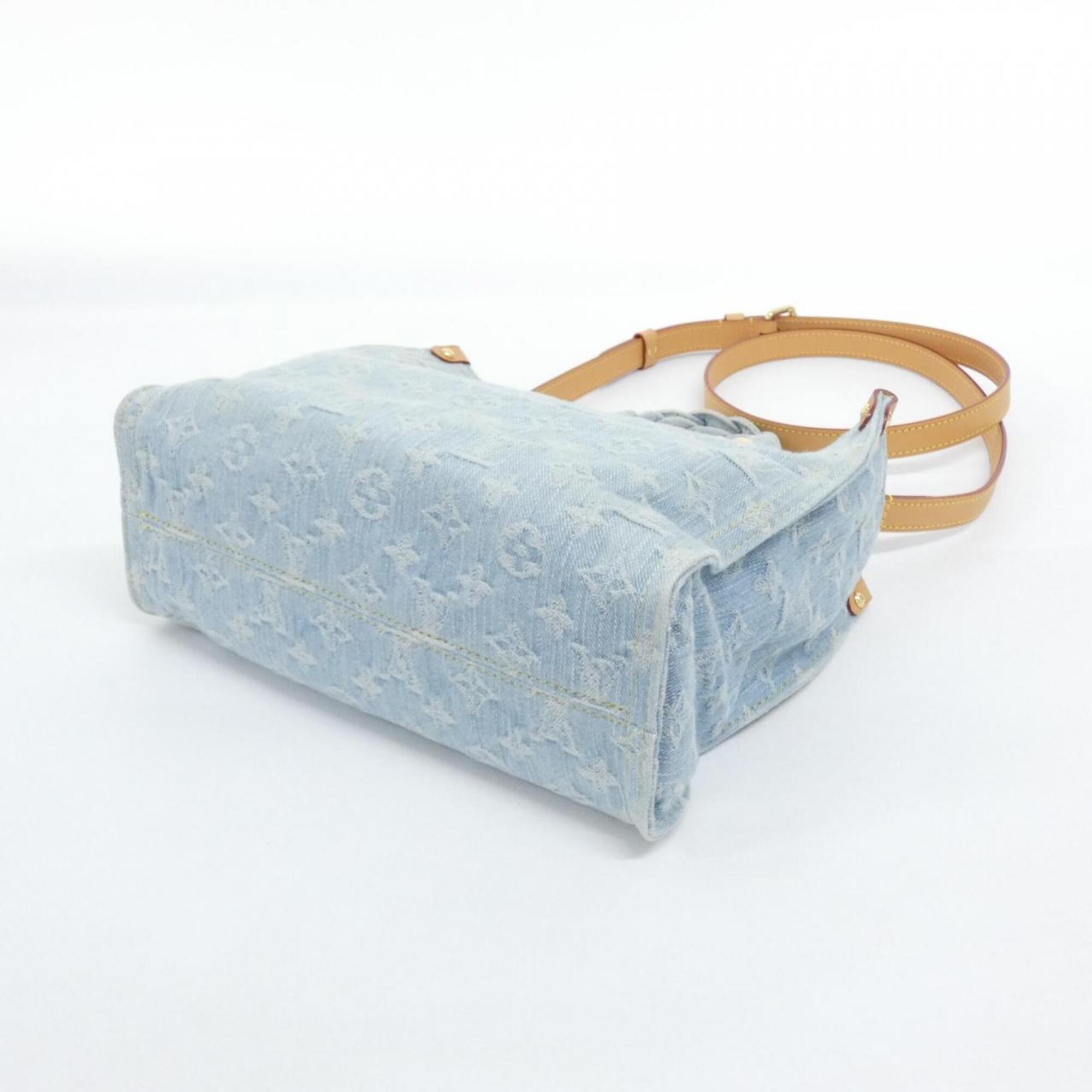 Louis Vuitton Sky Blue Cotton Denim Canvas Handbag (Pre-Owned)