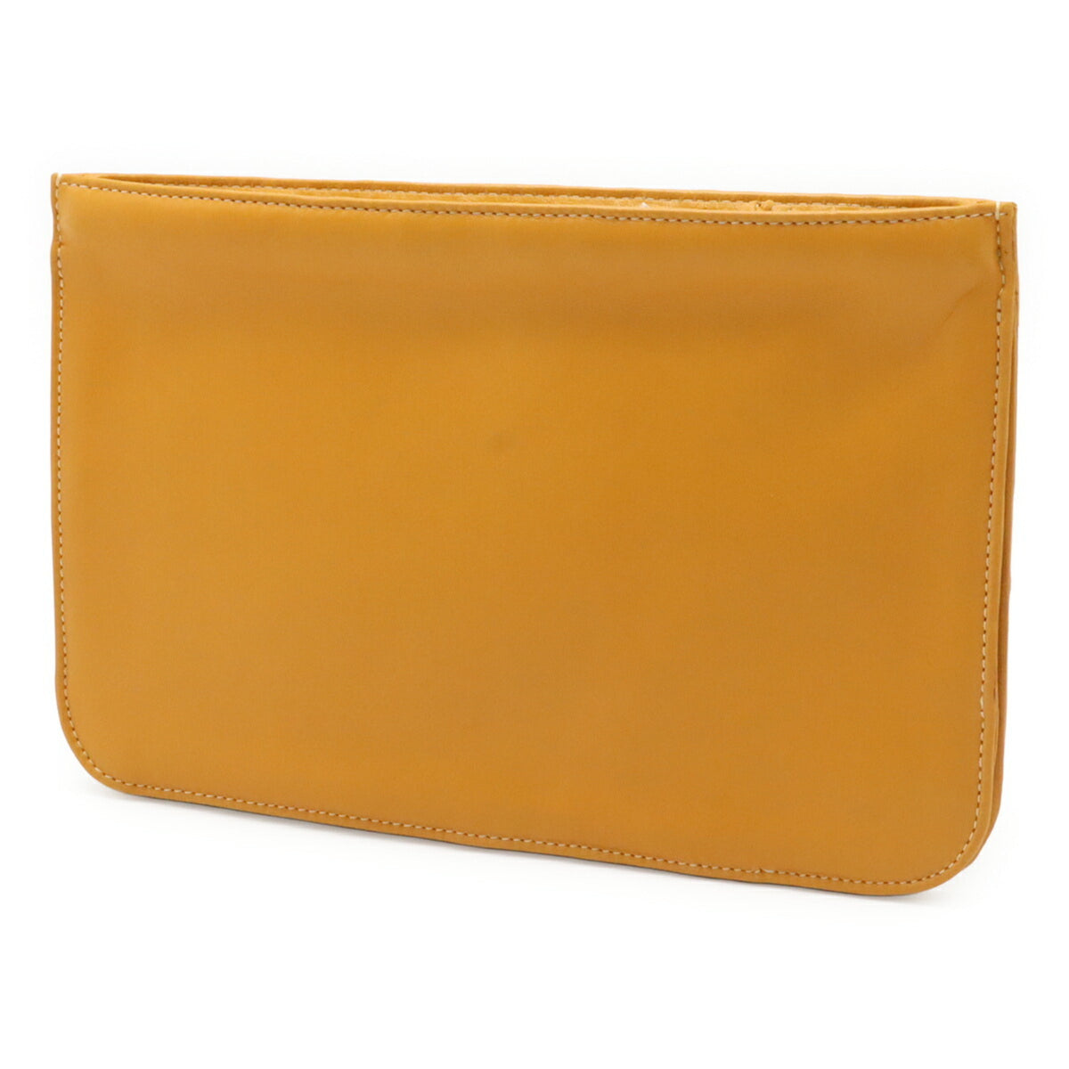 Loewe Mustard Mesh Leather Clutch Bag Pouch (Pre-Owned)