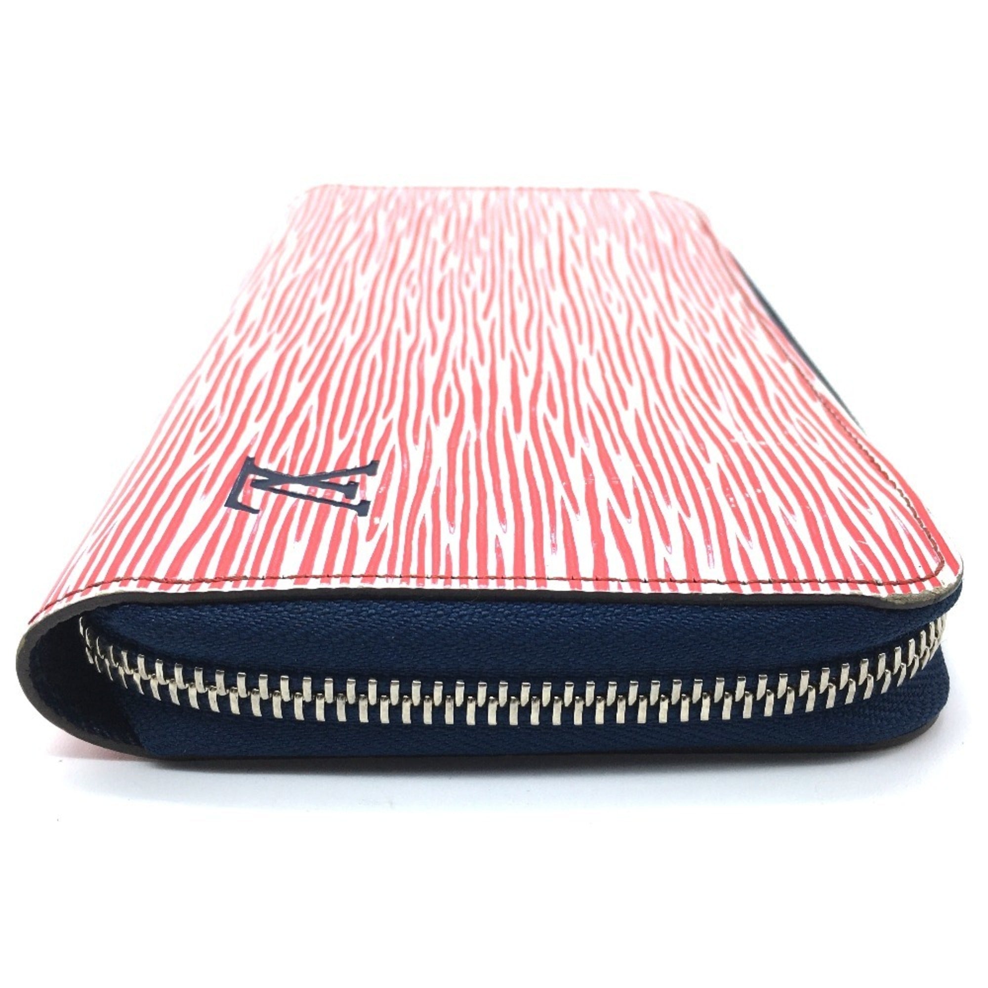 Louis Vuitton Epi Denim Red Color Rouge Epi Leather Long Wallet (Bi-Fold) (Pre-Owned)