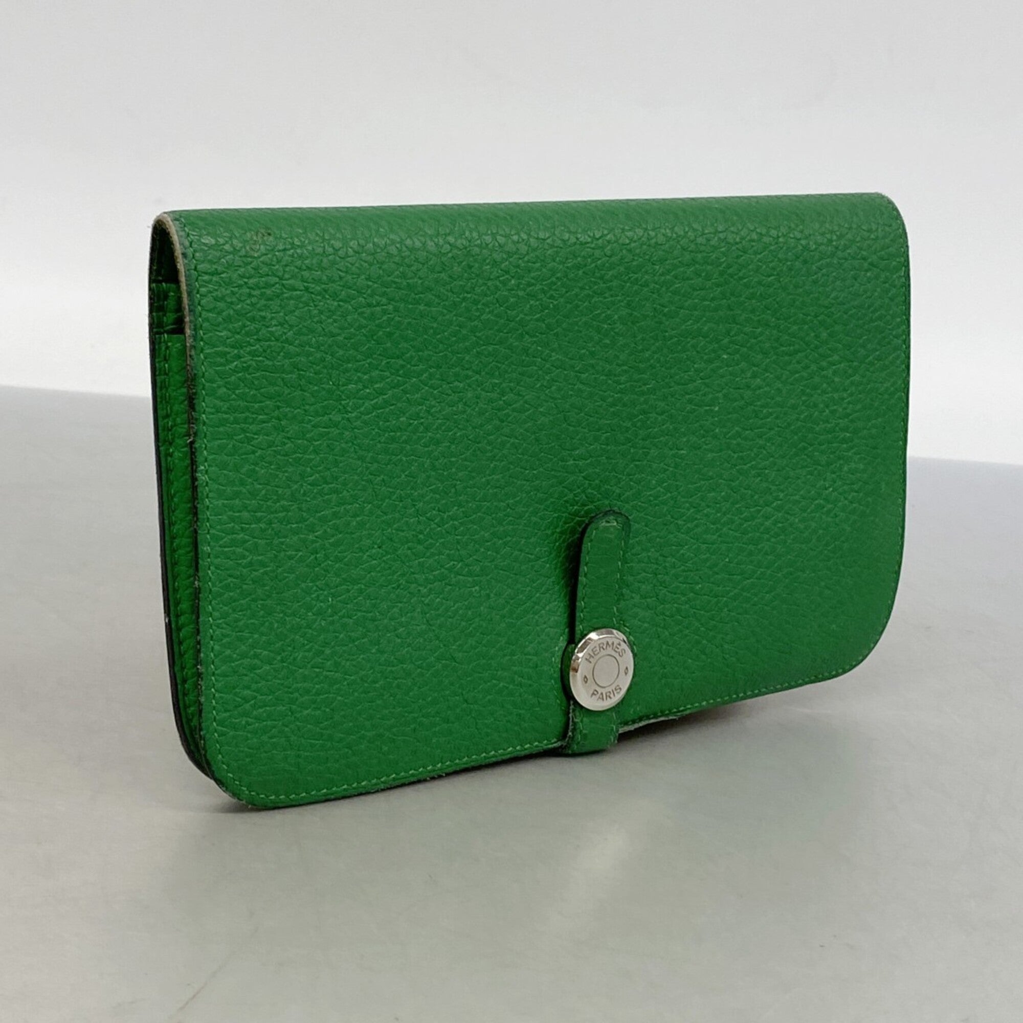 Hermes Bambou Togo Leather Long Wallet (Bi-Fold) (Pre-Owned)