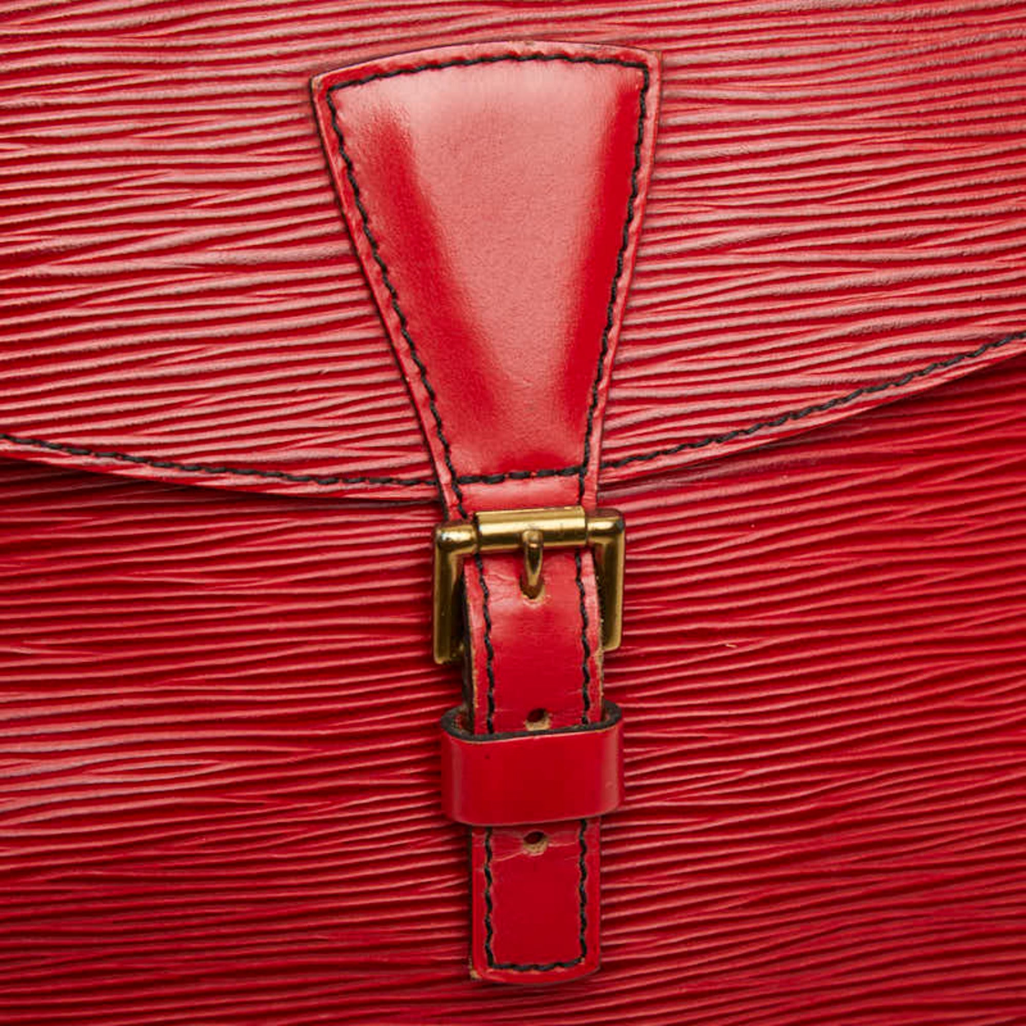 Louis Vuitton Epi Castilian Red Leather Shoulder Bag (Pre-Owned)