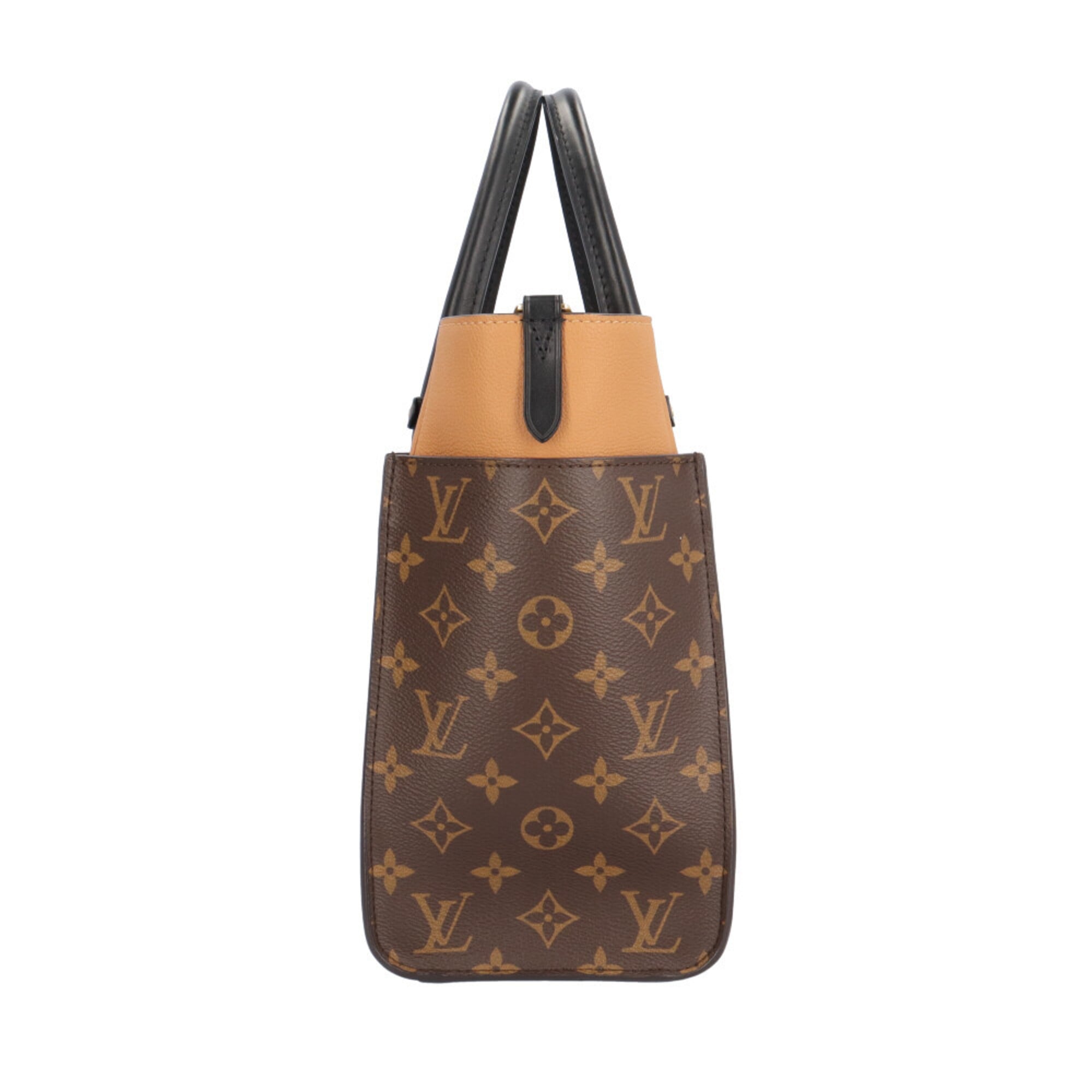 Louis Vuitton Monogram Black Brown Monogram Leather Handbag Shoulder Bag (Pre-Owned)