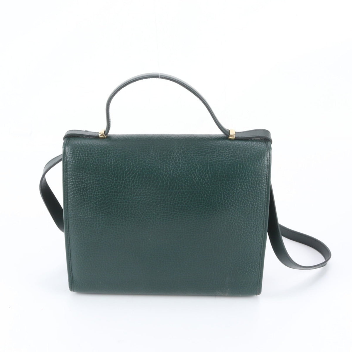 Christian Dior Green Leather Handbag Shoulder Bag Tote Bag (Pre-Owned)