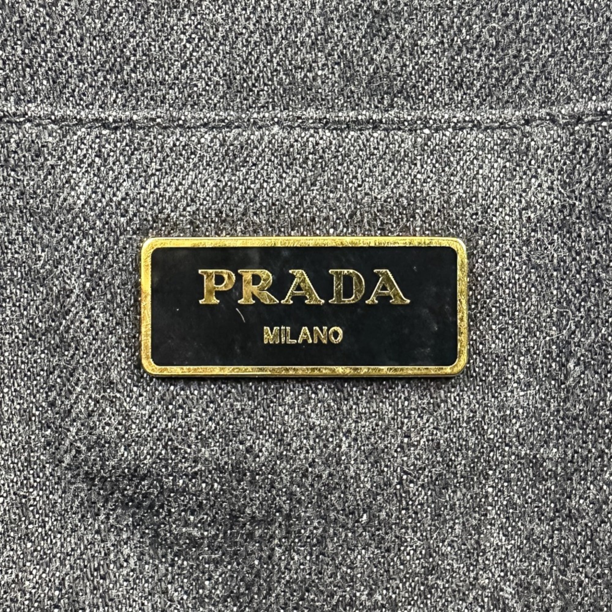Prada Black Canapa Tote Bag (Pre-Owned)