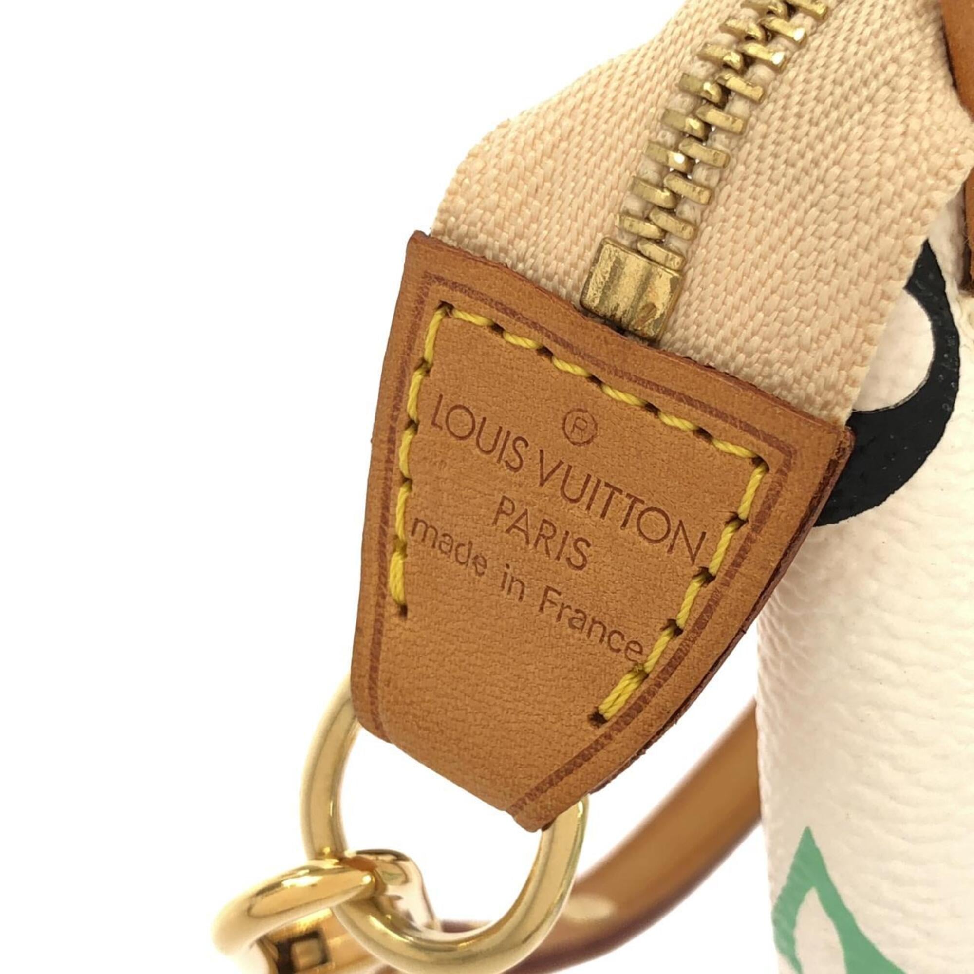 Louis Vuitton Multi-Color White Coated Canvas Pochette Pouch (Pre-Owned)