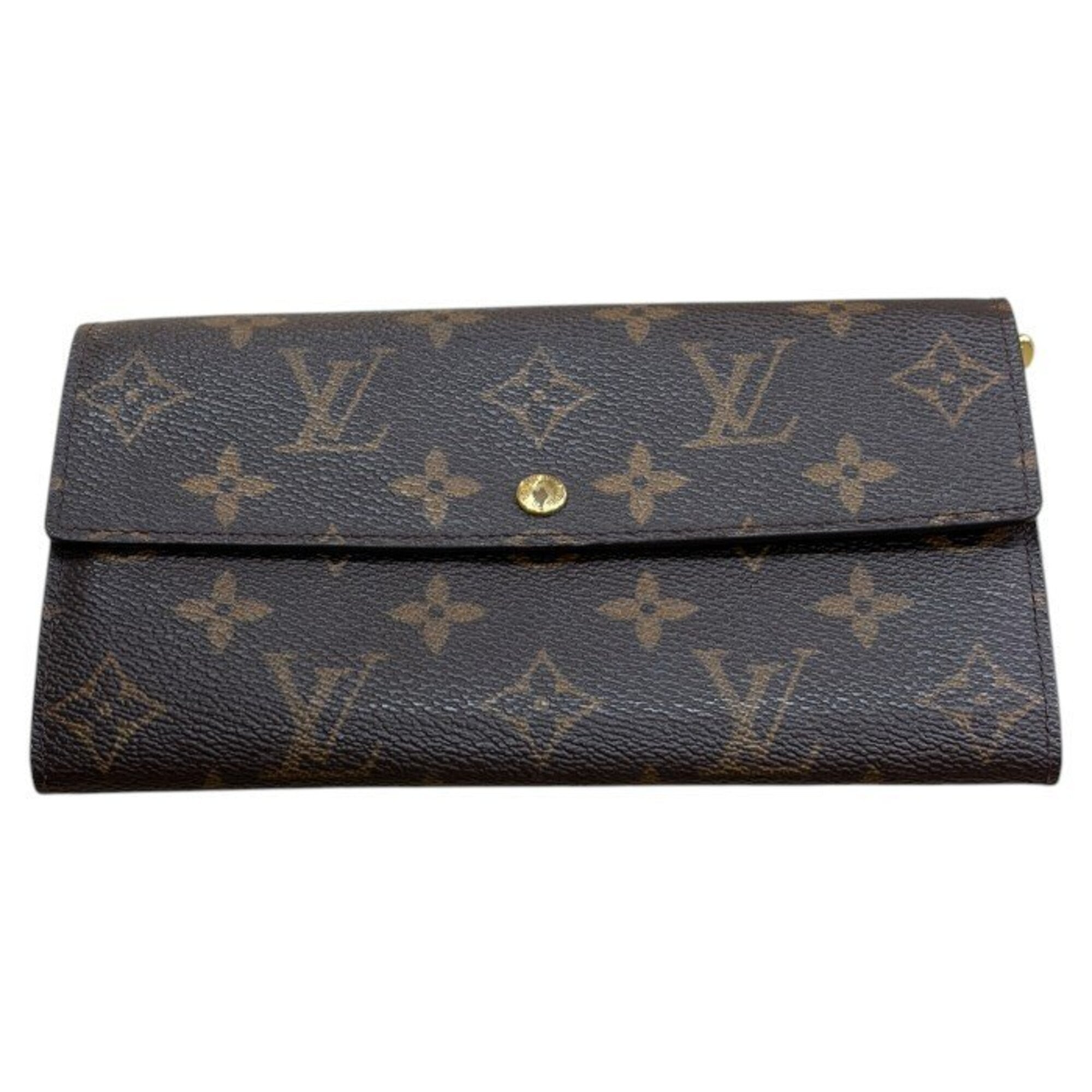 Louis Vuitton Monogram Brown Monogram Long Wallet (Bi-Fold) (Pre-Owned)