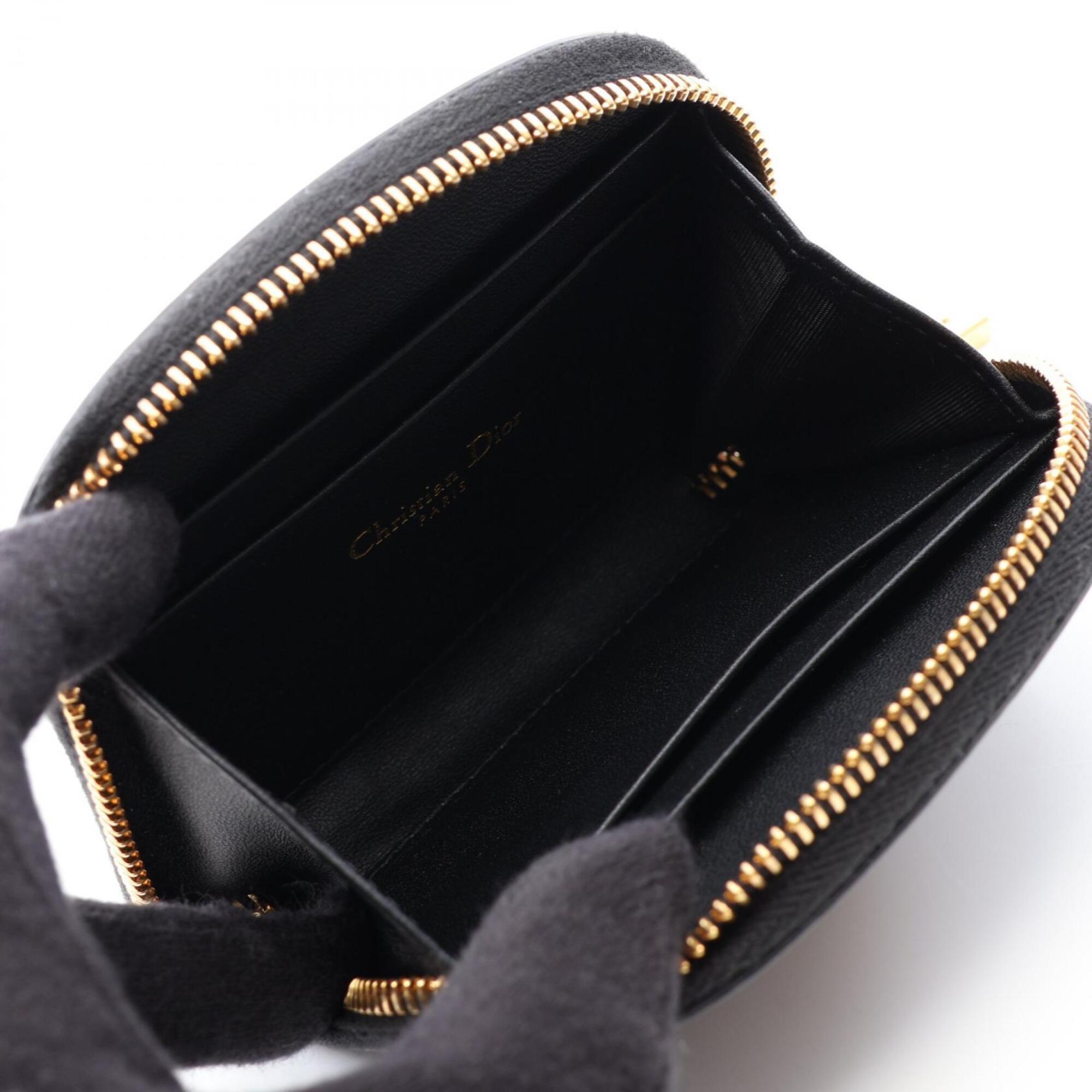 Christian Dior Black Leather Coin Purse/Coin Case (Pre-Owned)