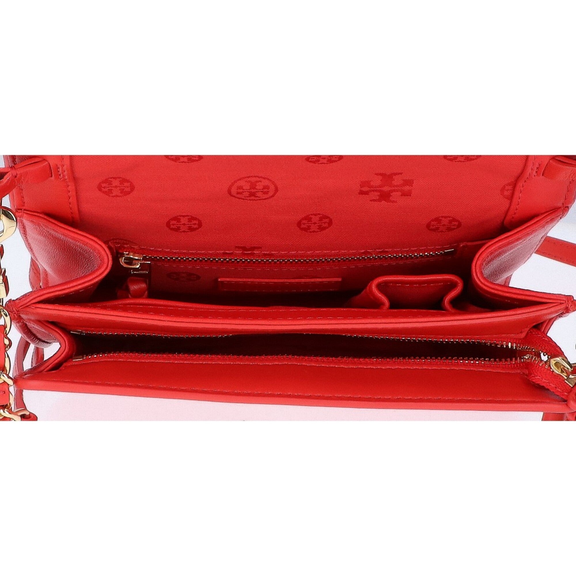 Tory Burch Red Color Leather Shoulder Bag (Pre-Owned)