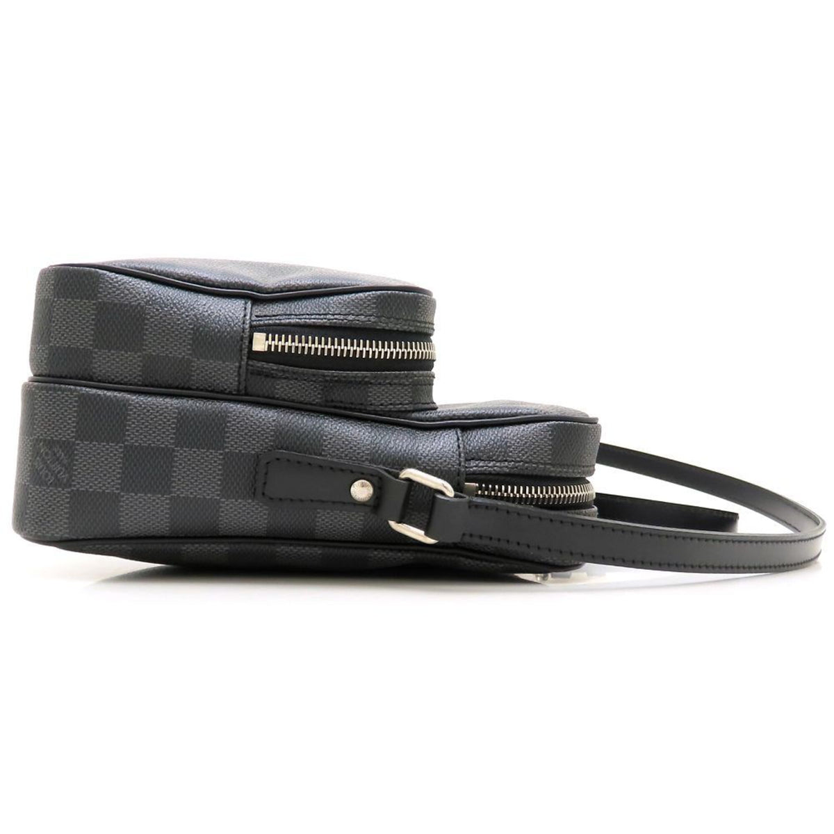 Louis Vuitton Black Gray Damier Canvas Shoulder Bag (Pre-Owned)