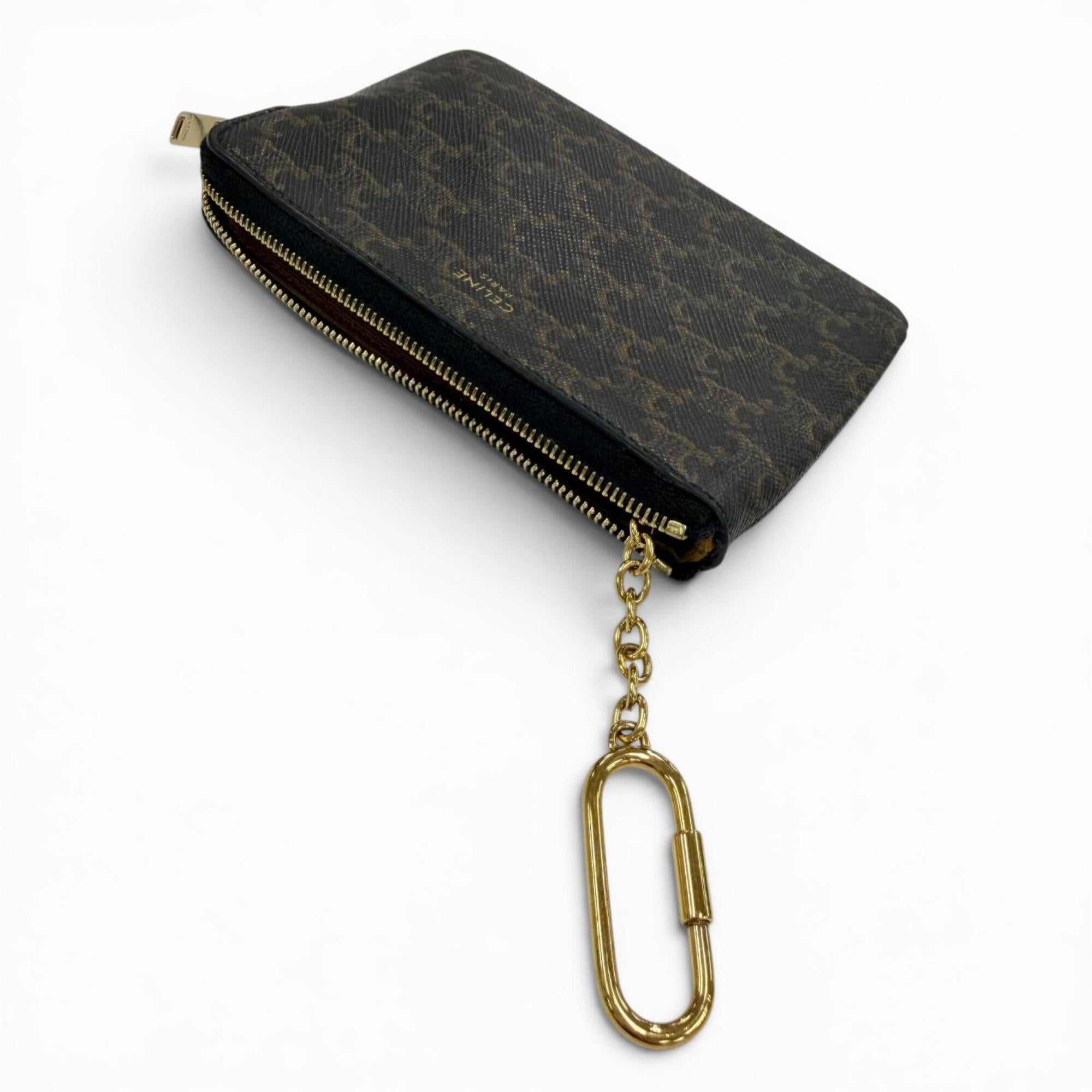 Celine Black Canvas Coin Purse/Coin Case (Pre-Owned)