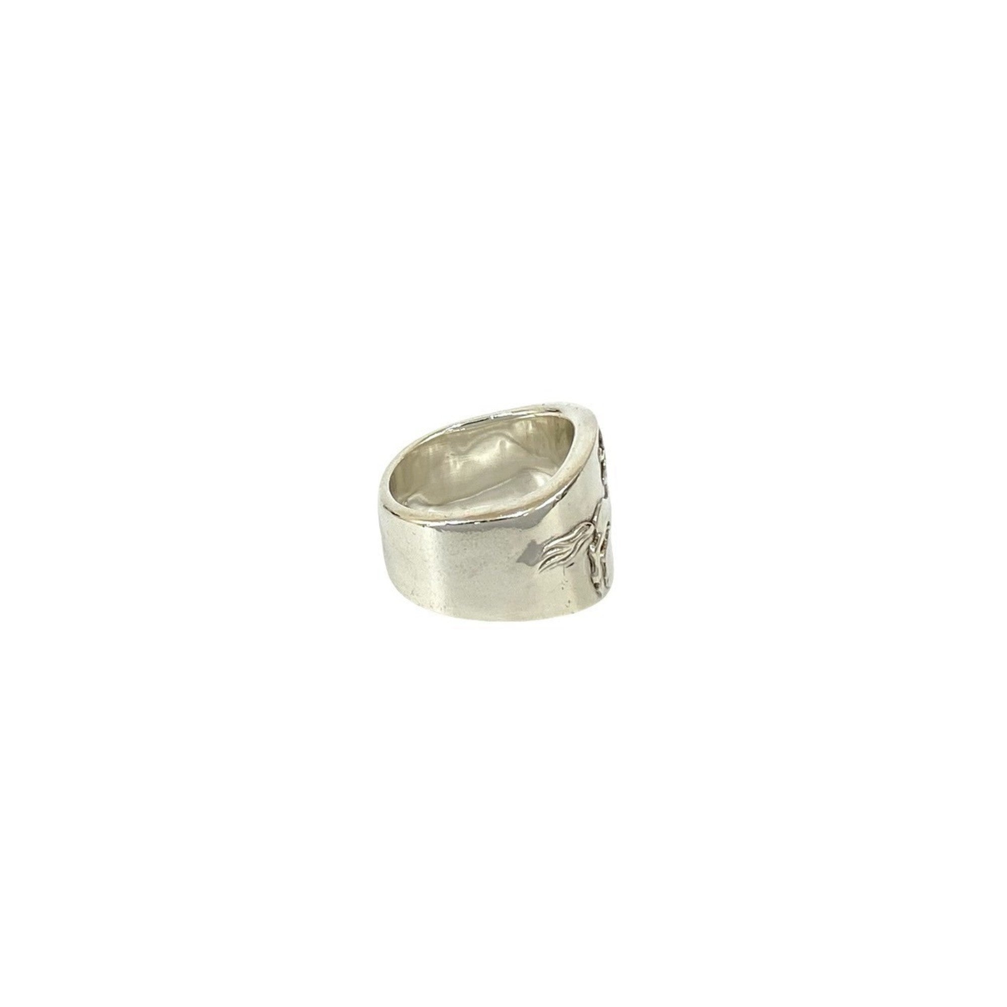 Hermes Silver Silver 925 Band Ring (Pre-Owned)