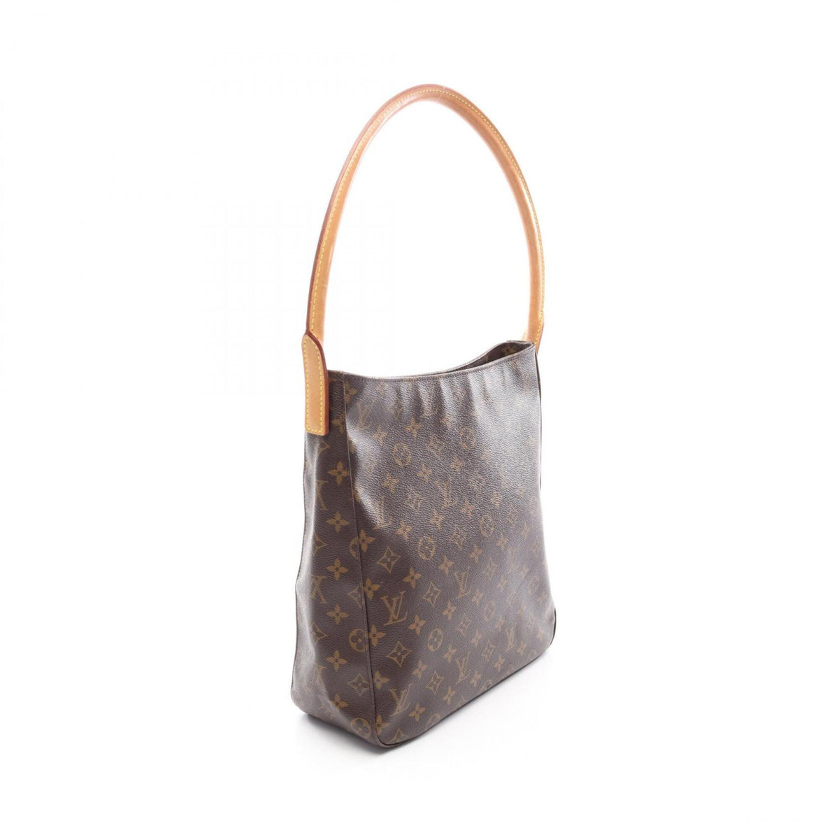 Louis Vuitton Brown Coated Canvas Leather Handbag Shoulder Bag (Pre-Owned)