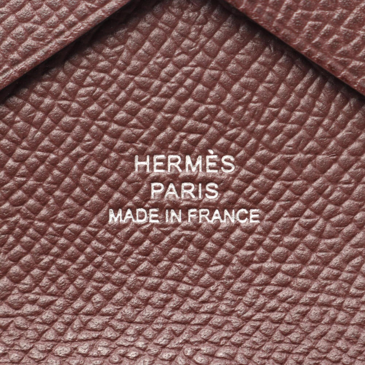 Hermes Bordeaux Epsom Leather Coin Purse/Coin Case (Pre-Owned)
