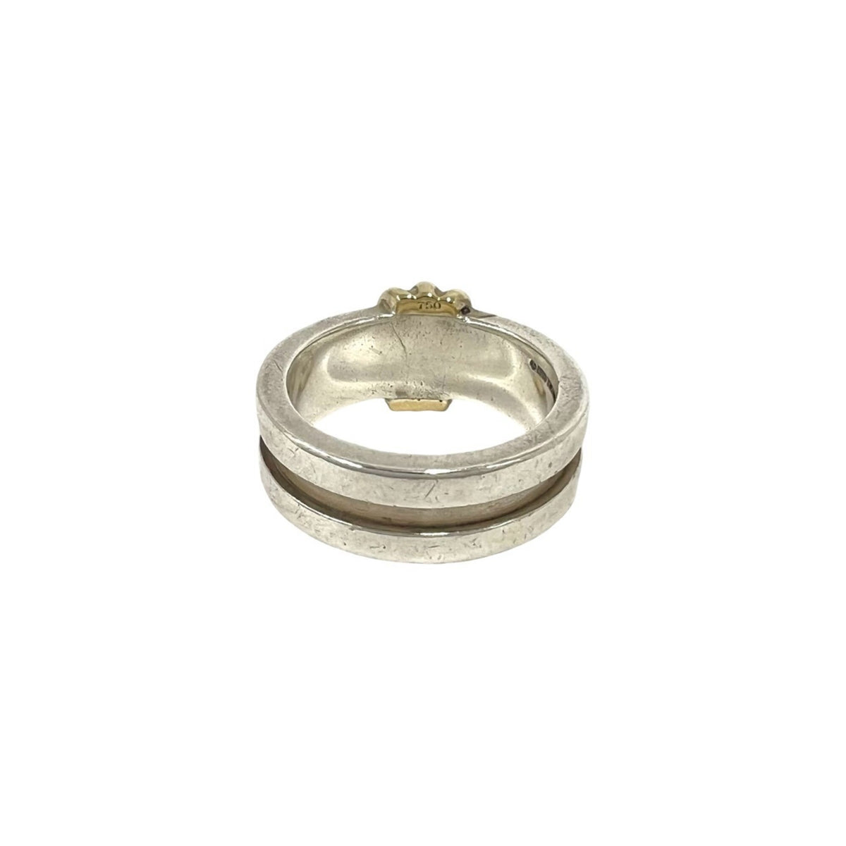 Tiffany Gold Silver Yellow Gold (18K) Silver 925 Band Ring (Pre-Owned)