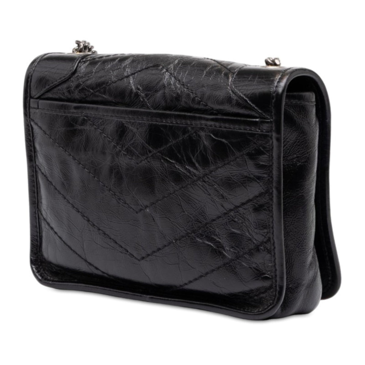 Saint Laurent Black Leather Shoulder Bag (Pre-Owned)