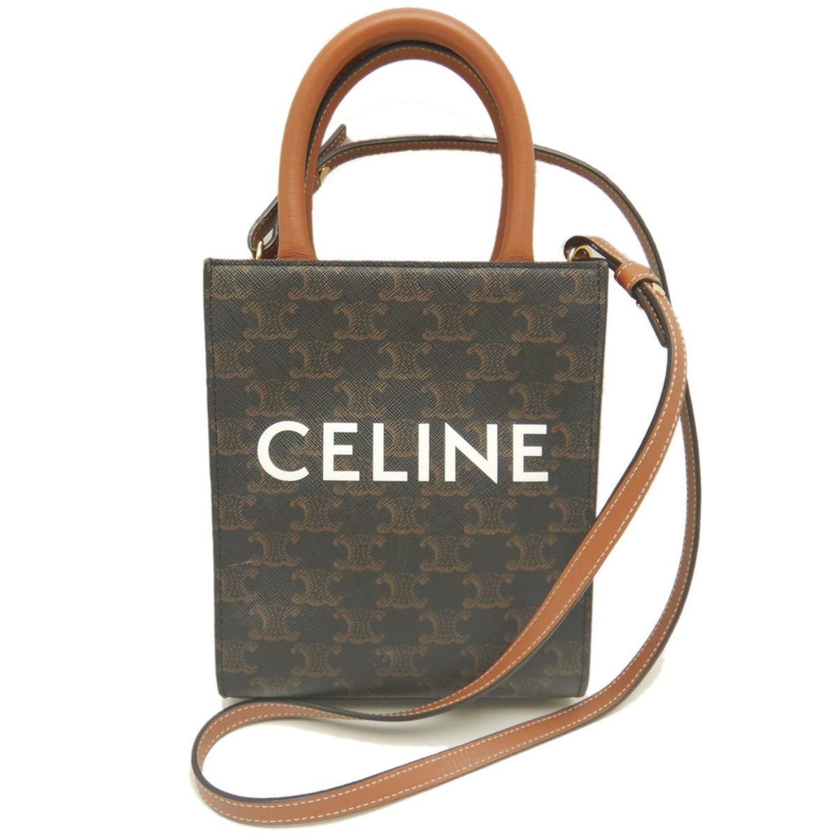 Celine Gold Coated Canvas Tote Bag (Pre-Owned)