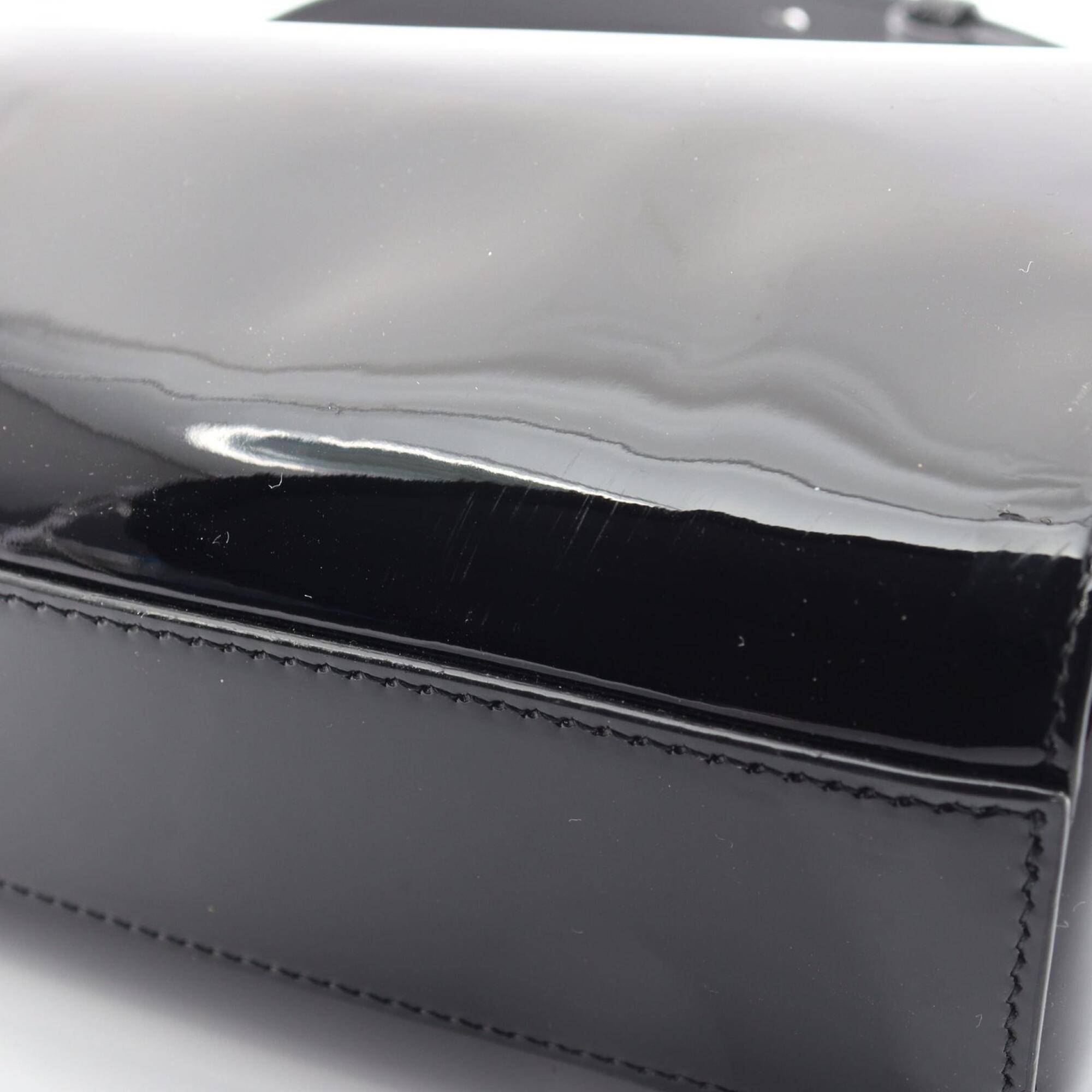 Bally Black Patent Leather Handbag Shoulder Bag (Pre-Owned)