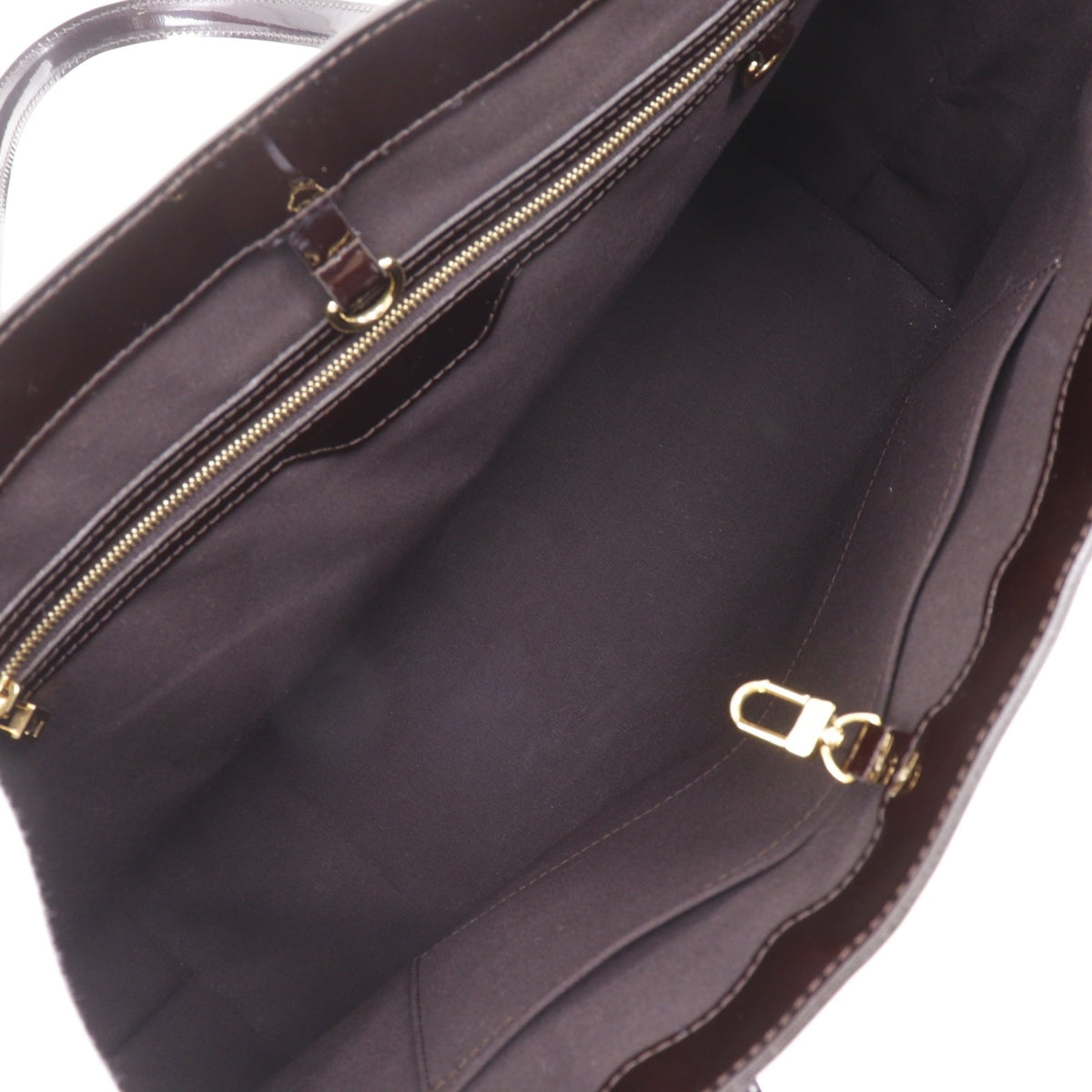 Louis Vuitton Monogram Vernis Red Color Wine Monogram Vernis Tote Bag (Pre-Owned)