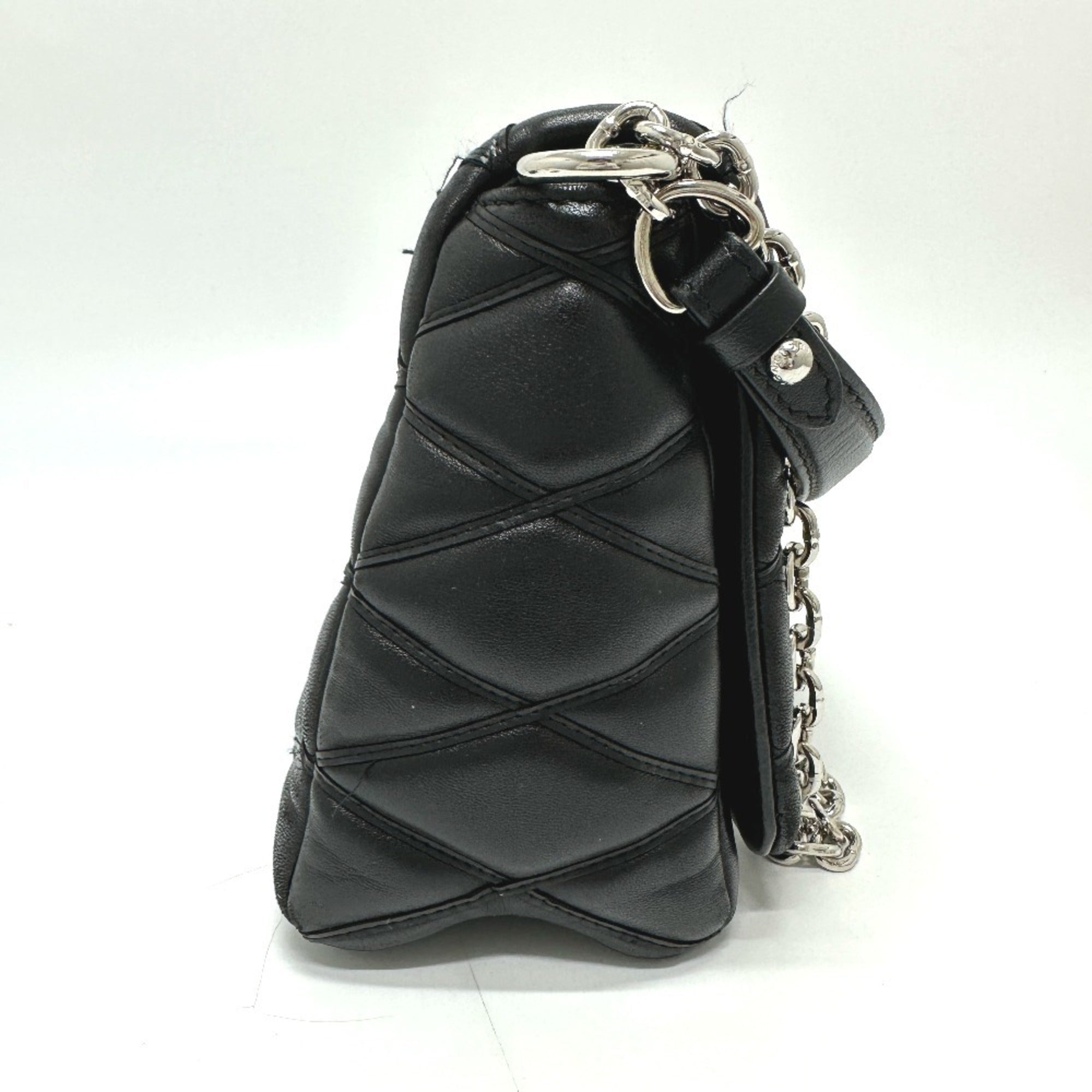 Louis Vuitton Black Noir Leather Handbag Shoulder Bag (Pre-Owned)