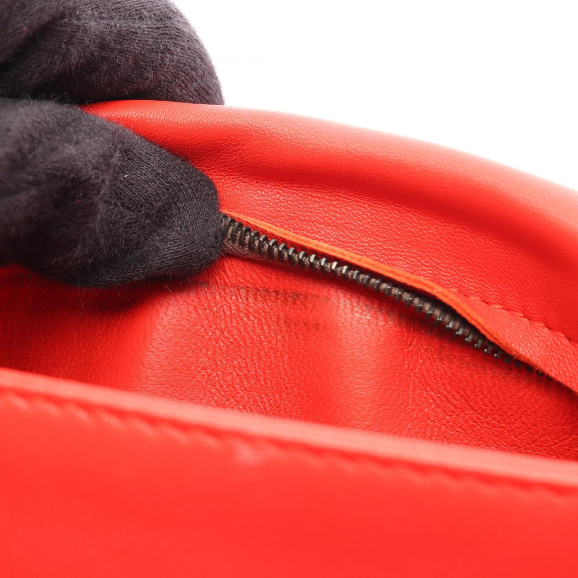 Bottega Veneta Red Color Leather Shoulder Bag (Pre-Owned)