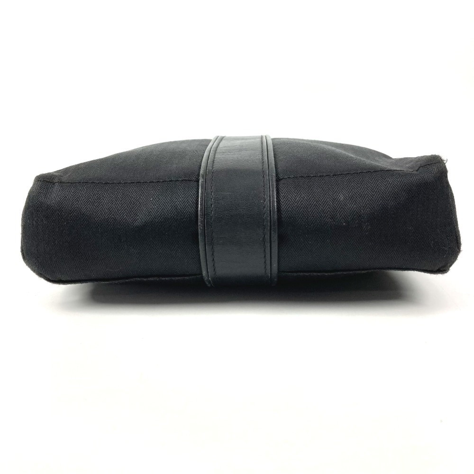 Hermes Black Canvas Pochette Shoulder Bag (Pre-Owned)