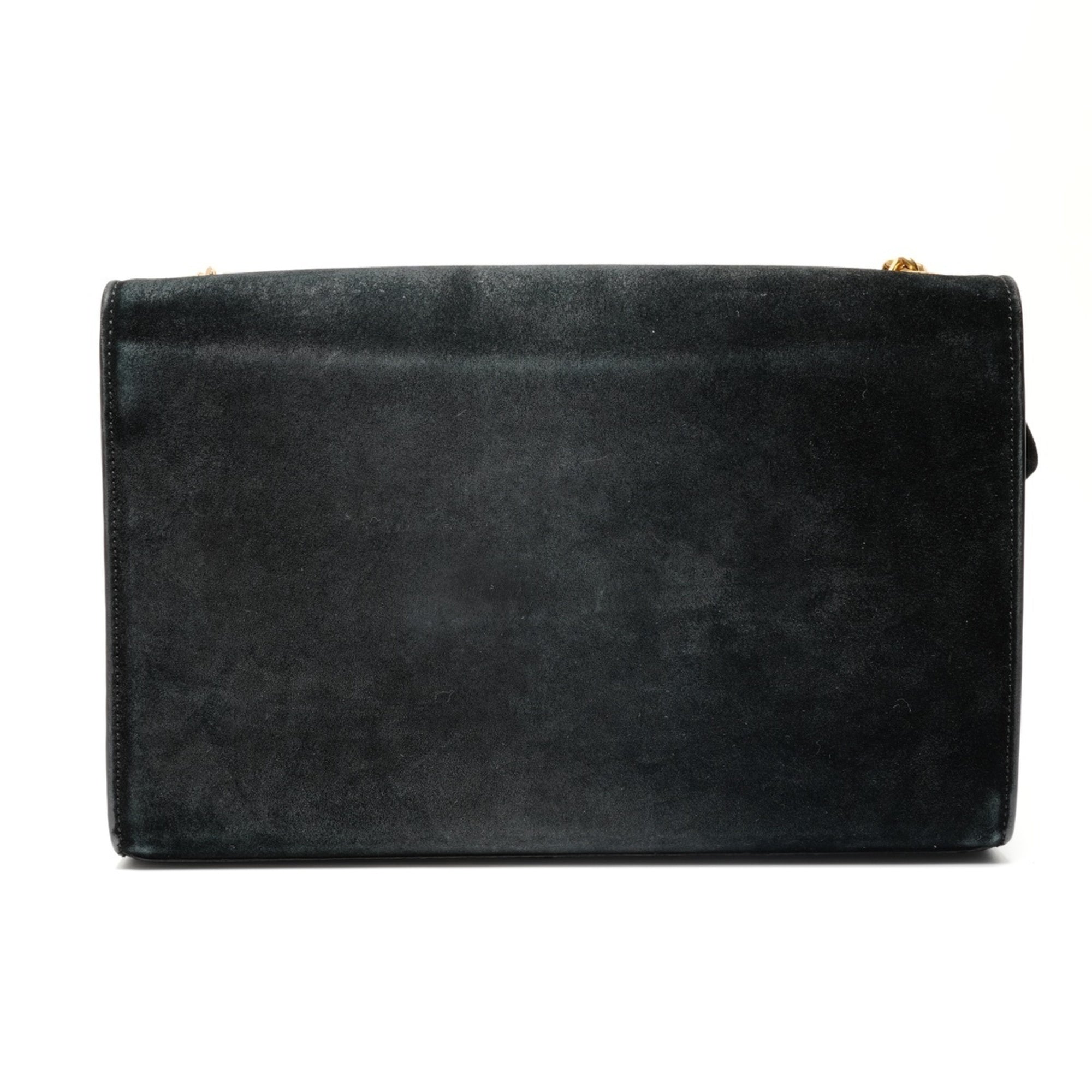 Yves Saint Laurent Black Suede Shoulder Bag (Pre-Owned)
