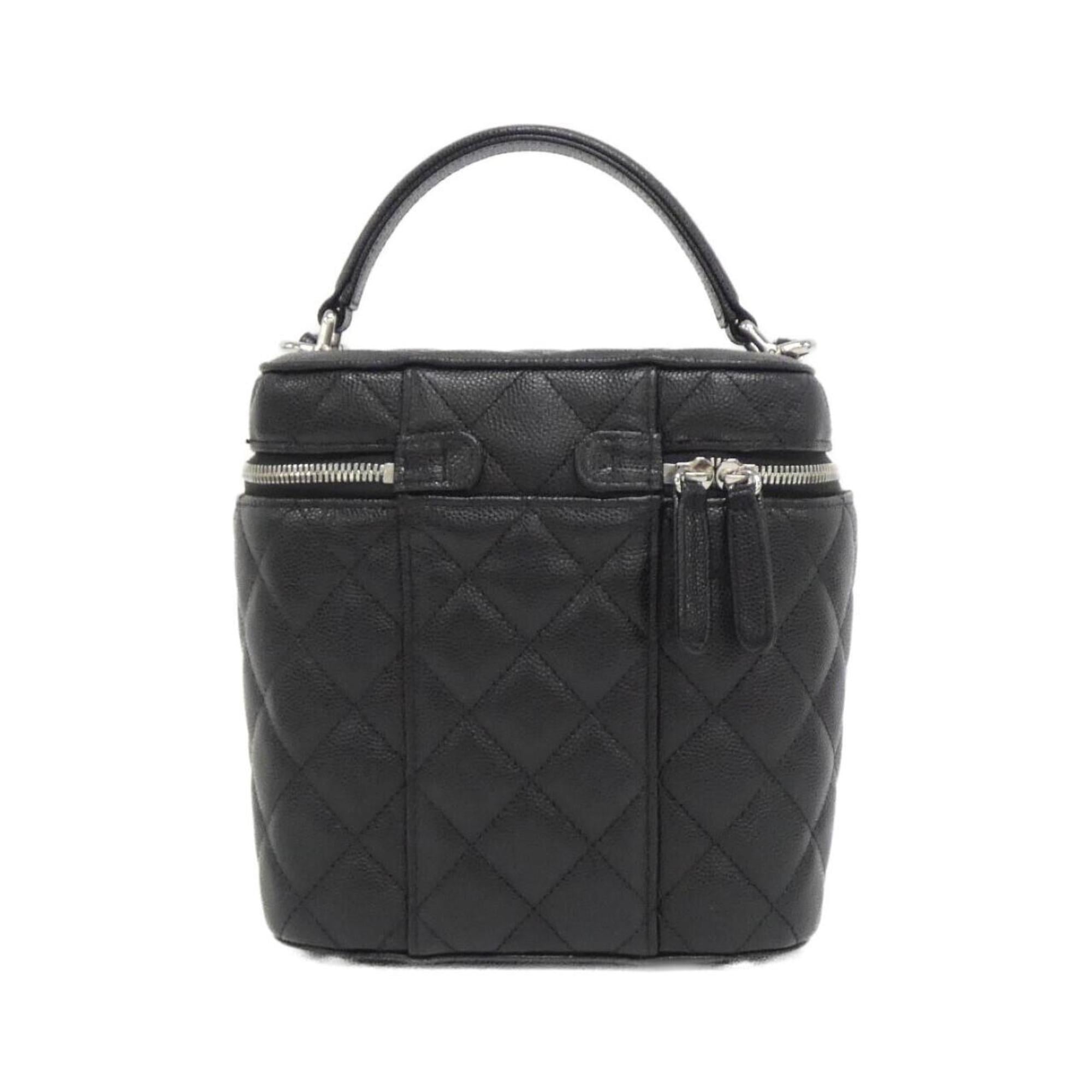 Chanel Black Grained Calfskin Shoulder Bag (Pre-Owned)
