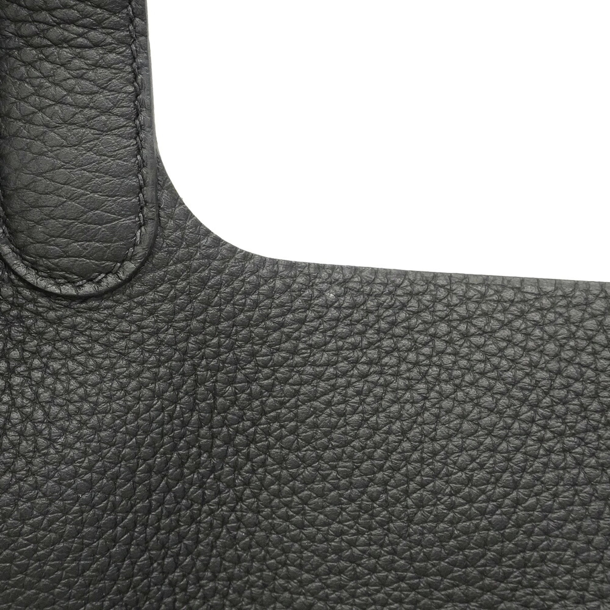 Hermes Black Taurillon Clemence Leather Handbag (Pre-Owned)