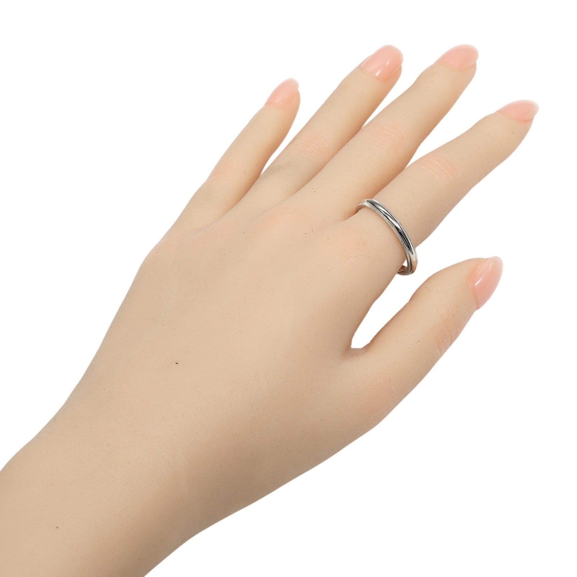 Tiffany Platinum Platinum 950 Band Ring (Pre-Owned)