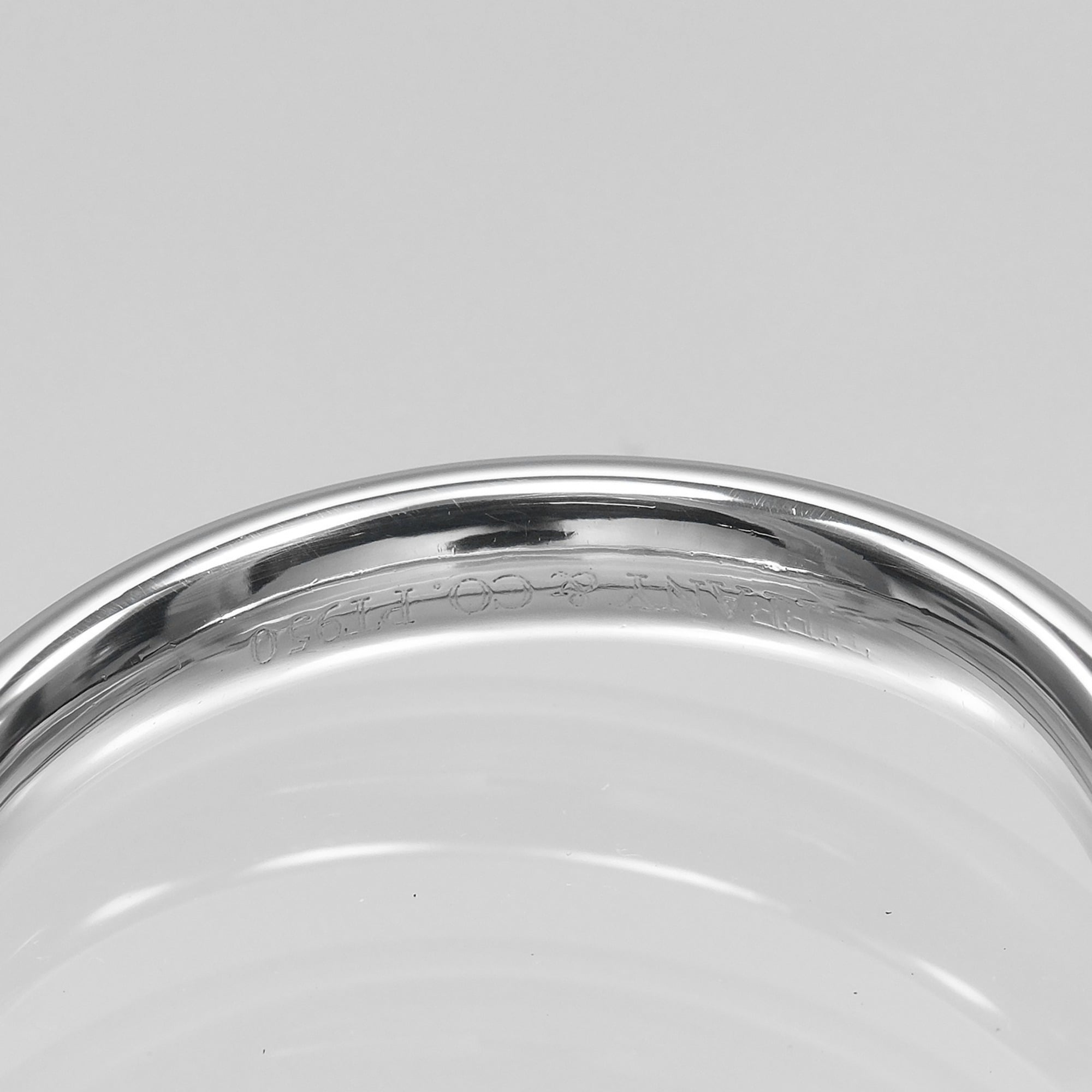 Tiffany Platinum Platinum 950 Band Ring (Pre-Owned)