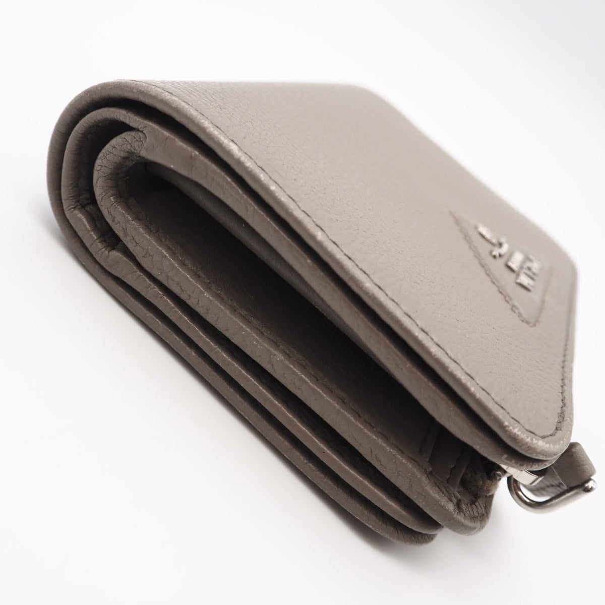 Prada Grayish Leather Wallet (Bi-Fold) (Pre-Owned)