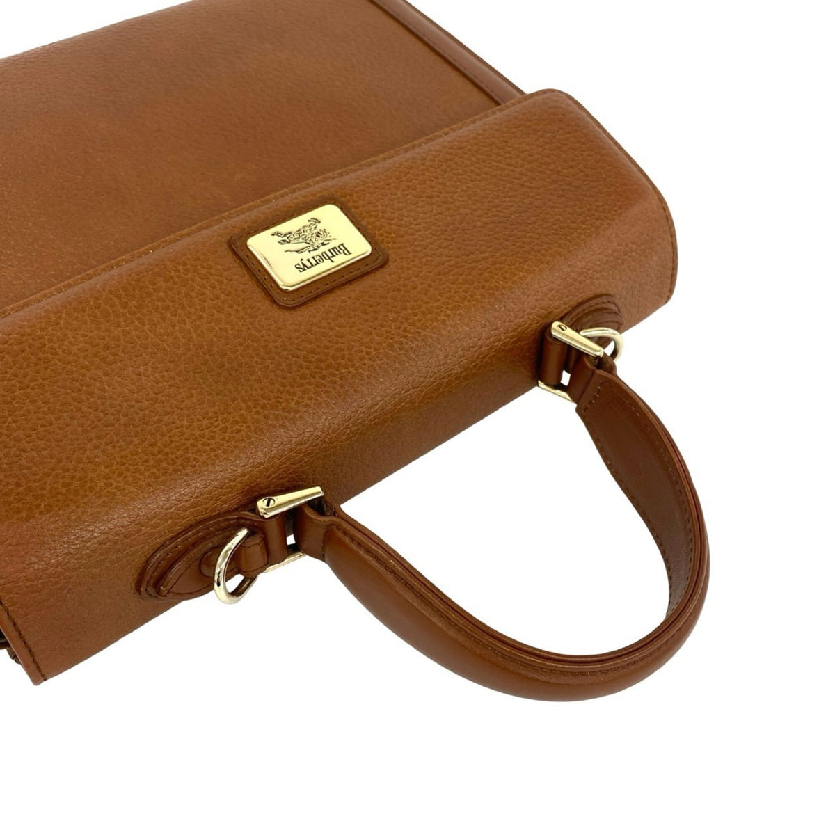 Burberry Brown Leather Handbag Shoulder Bag (Pre-Owned)