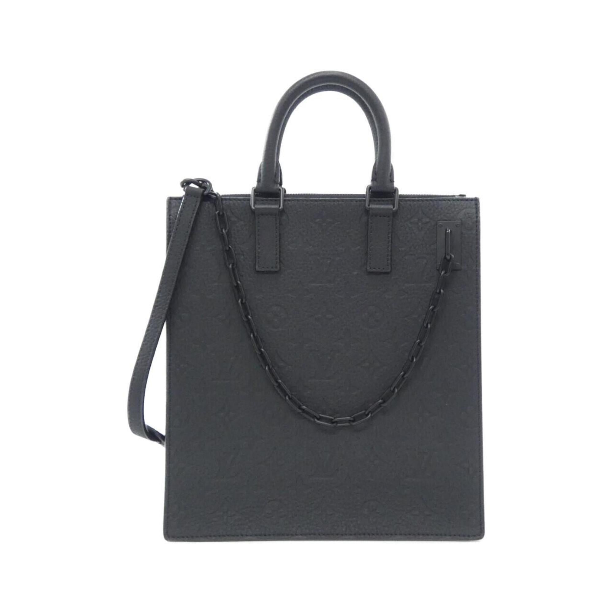 Louis Vuitton Black Leather Handbag (Pre-Owned)