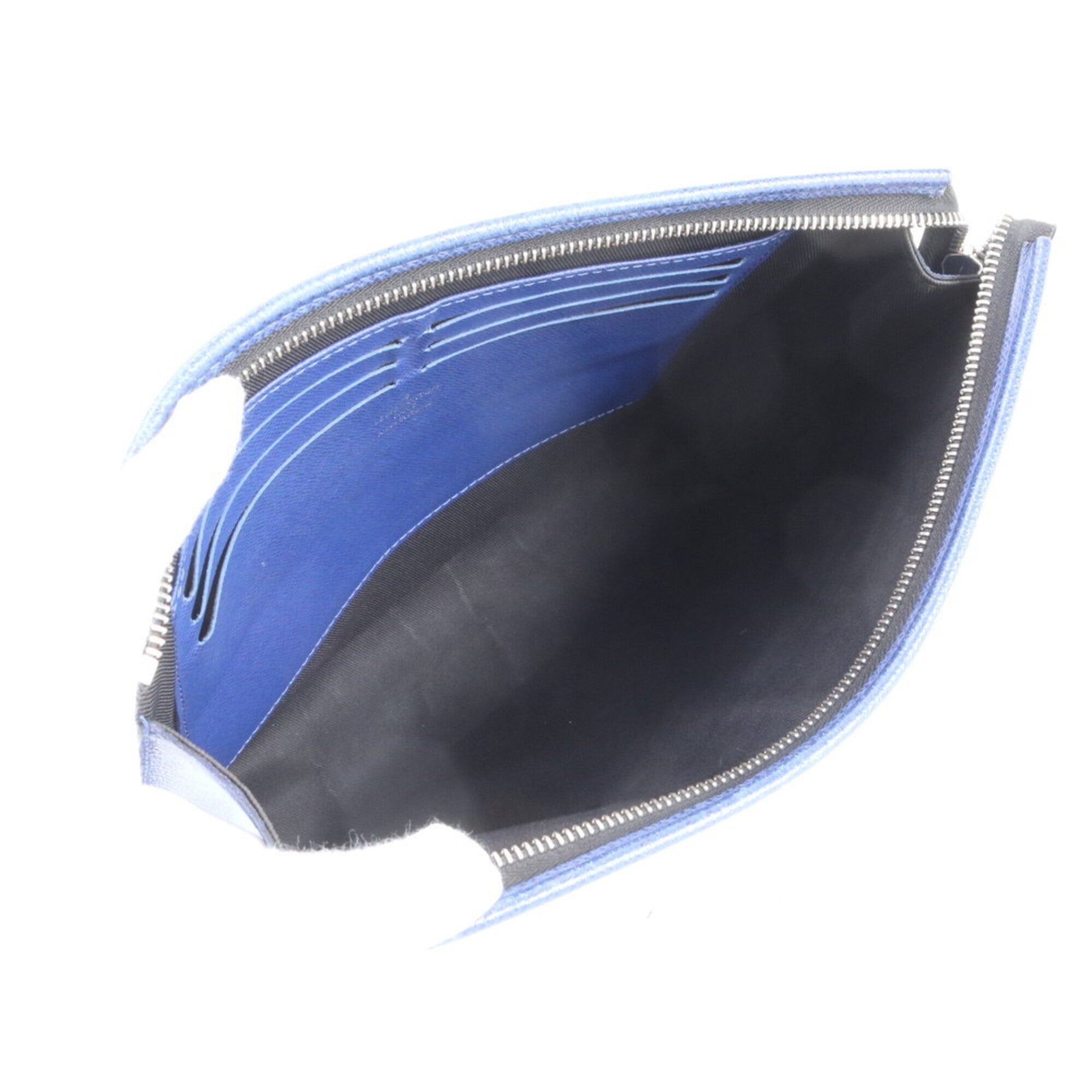 Louis Vuitton Taiga Blue Cobalt Leather Pochette (Pre-Owned)