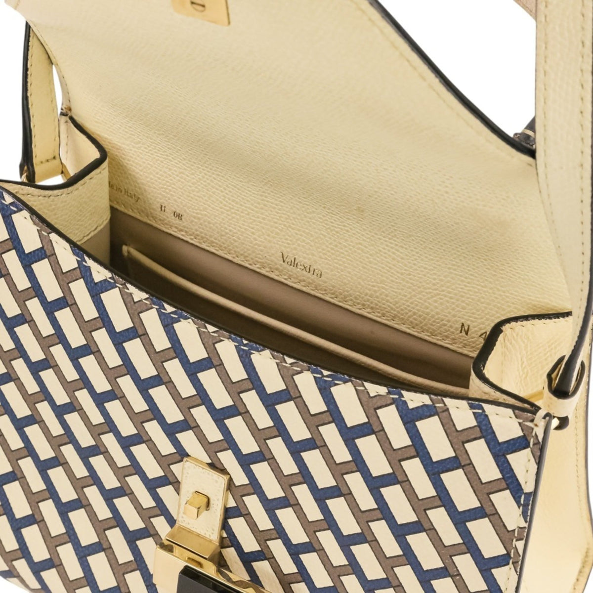 Valextra Multi-Color White Handbag Shoulder Bag (Pre-Owned)