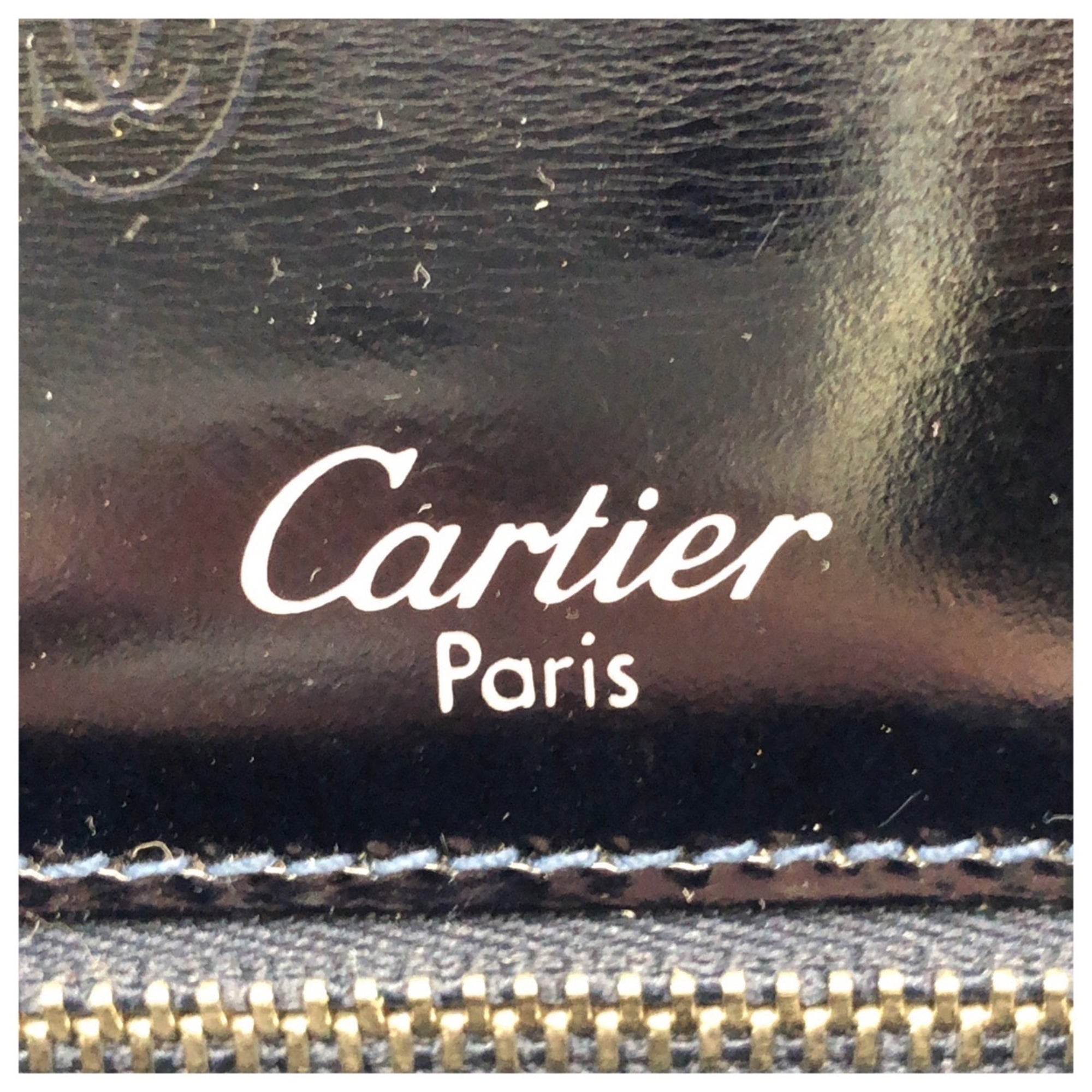 Cartier Dark Navy Navy Patent Leather Handbag (Pre-Owned)