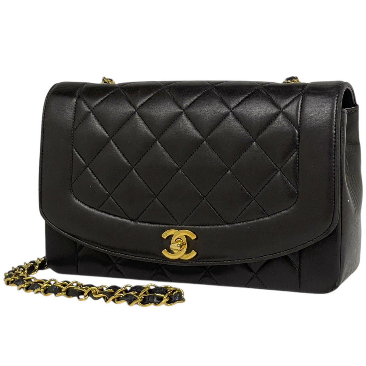 Chanel Black Leather Shoulder Bag (Pre-Owned)