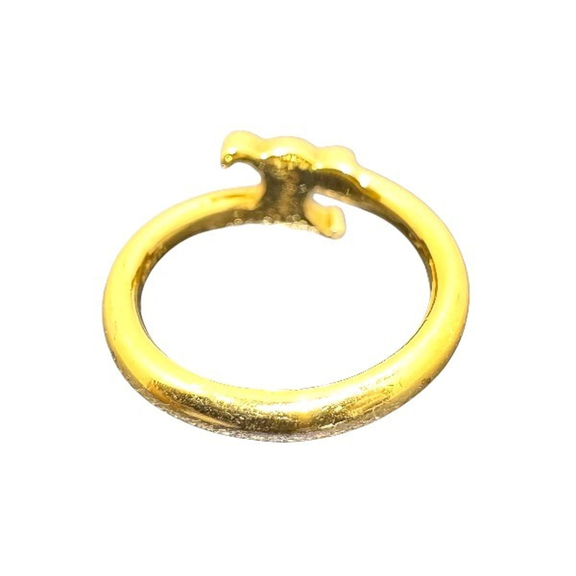 Celine Gold Gold Plating Band Ring (Pre-Owned)
