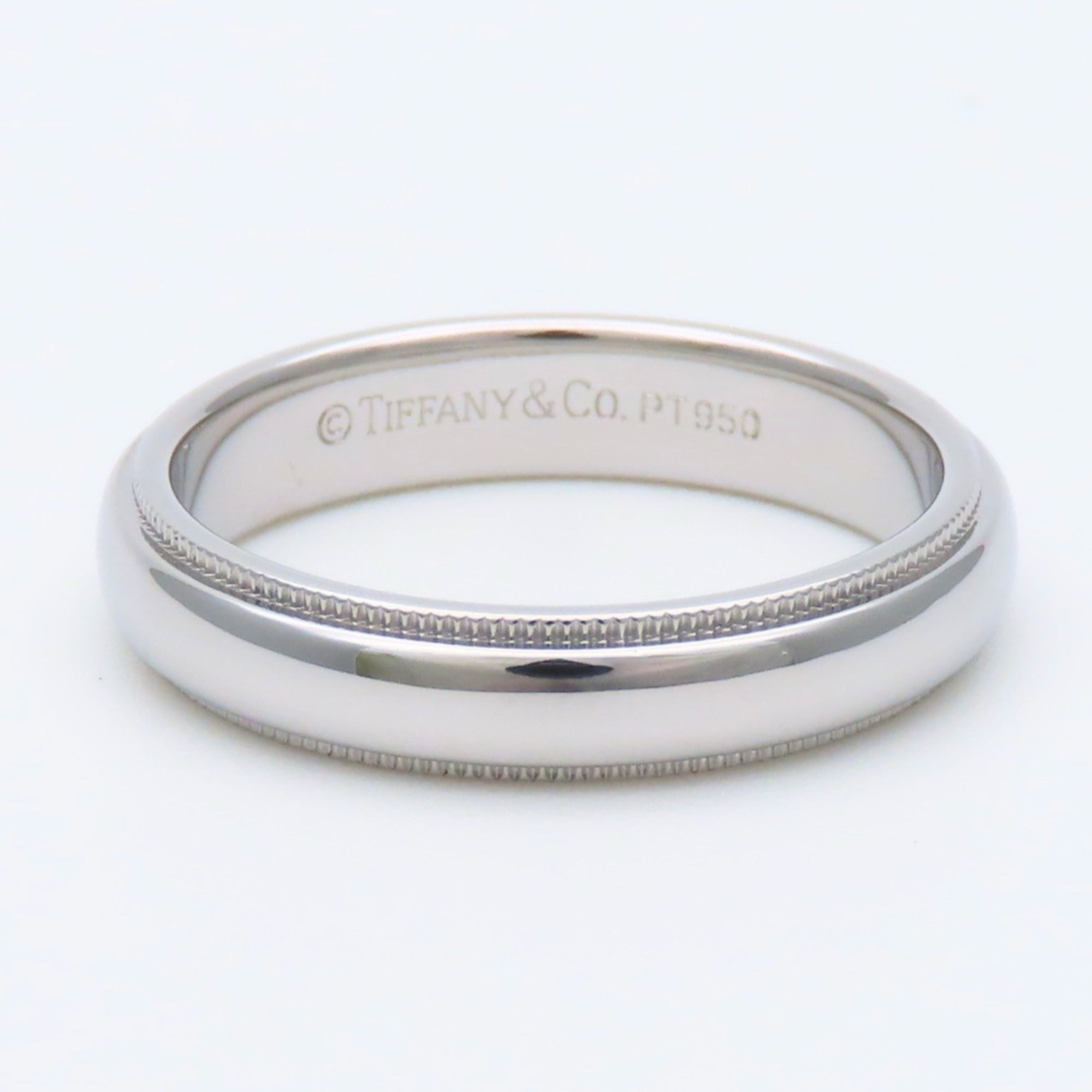 Tiffany Platinum Platinum 950 Band Ring (Pre-Owned)