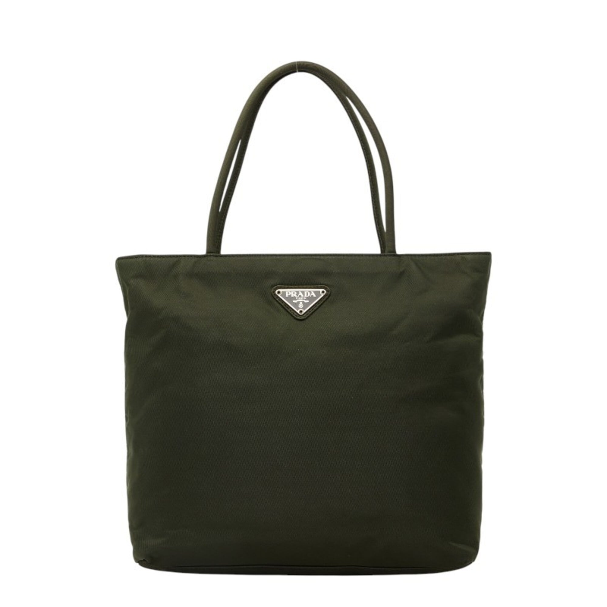 Prada Green Tessuto Nylon Handbag (Pre-Owned)