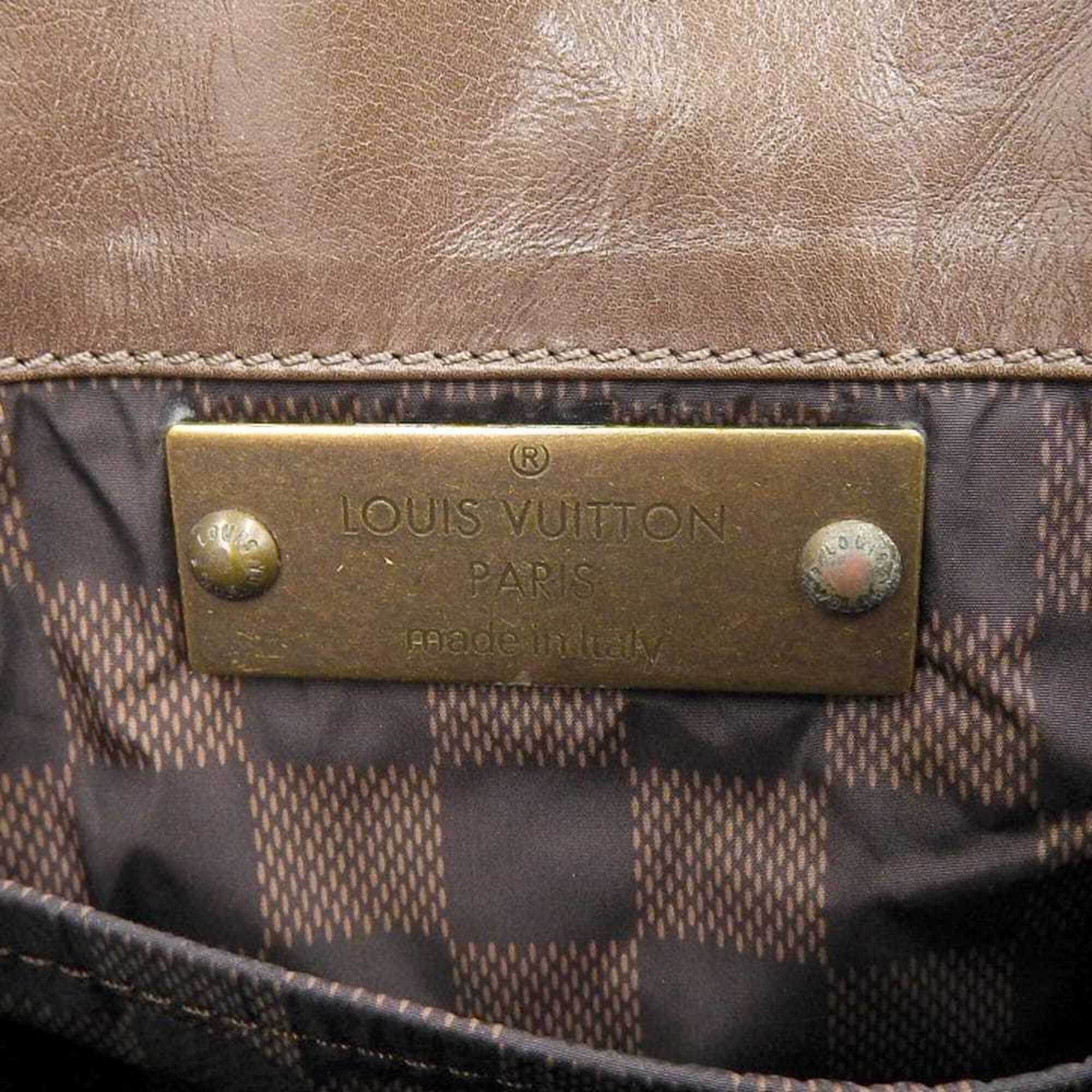 Louis Vuitton Brown Nylon Leather Shoulder Bag (Pre-Owned)