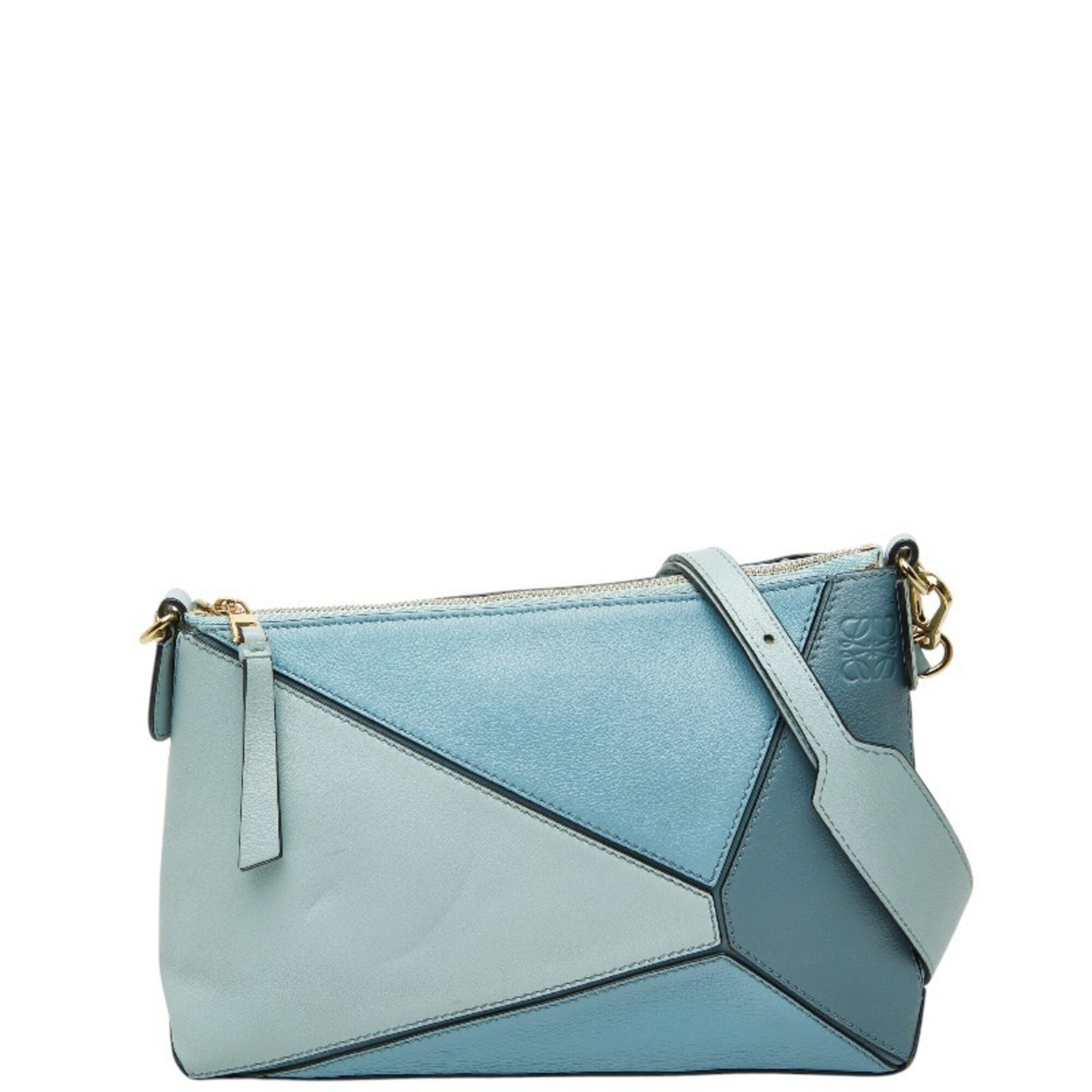 Loewe Blue Leather Shoulder Bag (Pre-Owned)