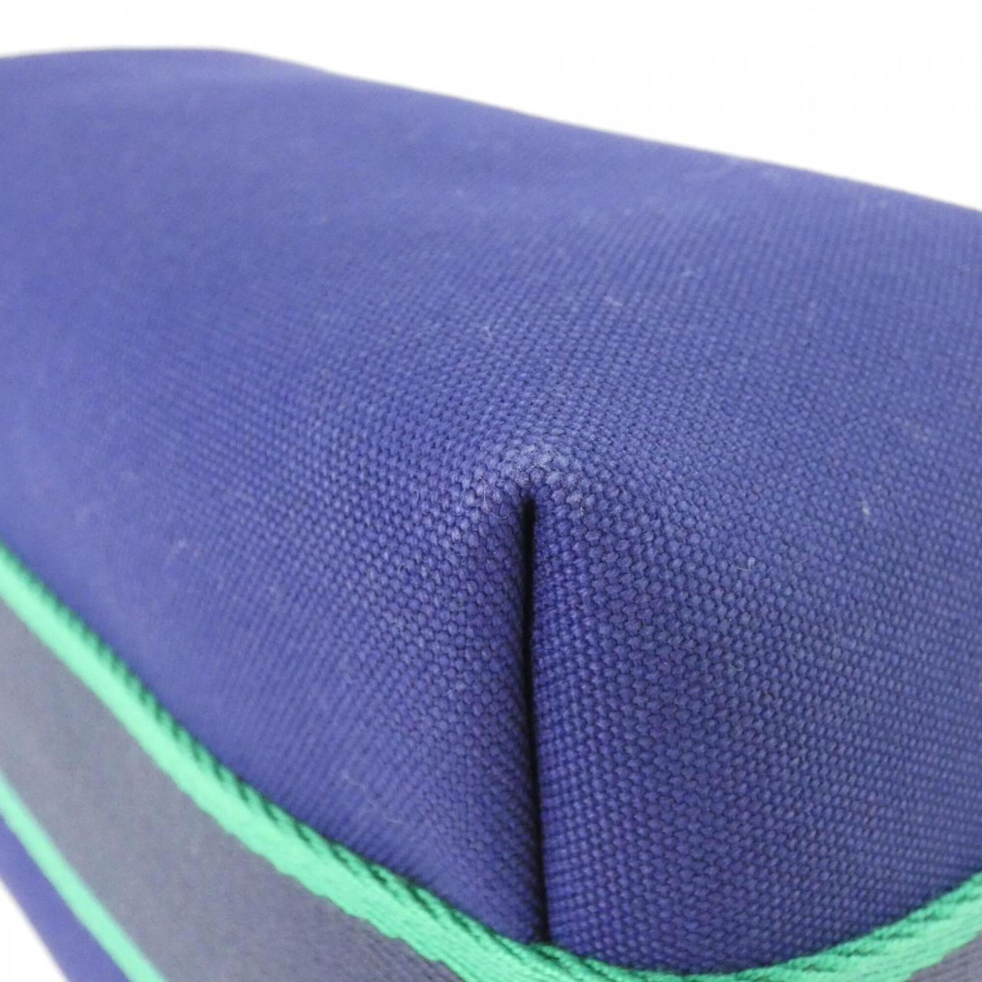 Hermes Marine Blue Canvas Handbag Pouch (Pre-Owned)
