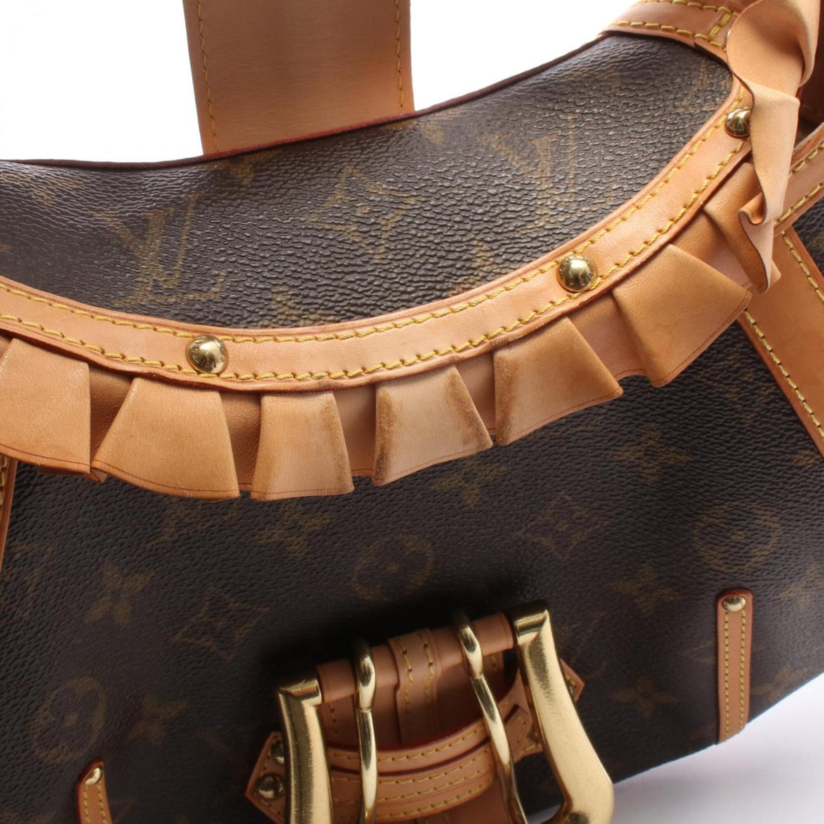 Louis Vuitton Brown Pvc Leather Handbag Shoulder Bag (Pre-Owned)