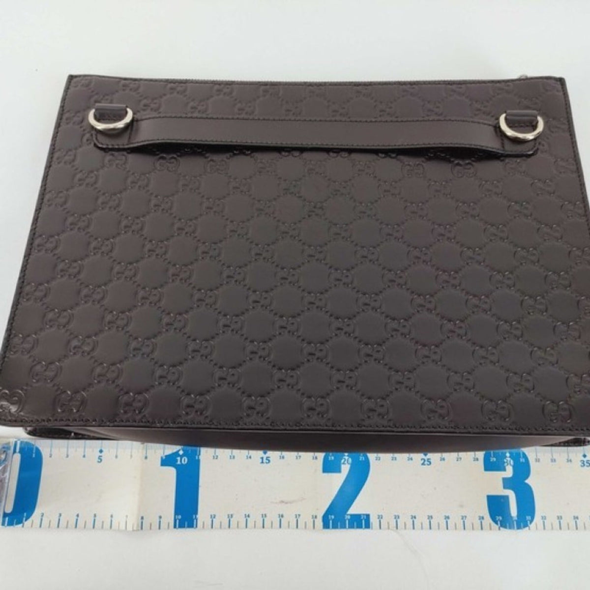 Gucci Guccissima Black Leather Clutch Bag (Pre-Owned)