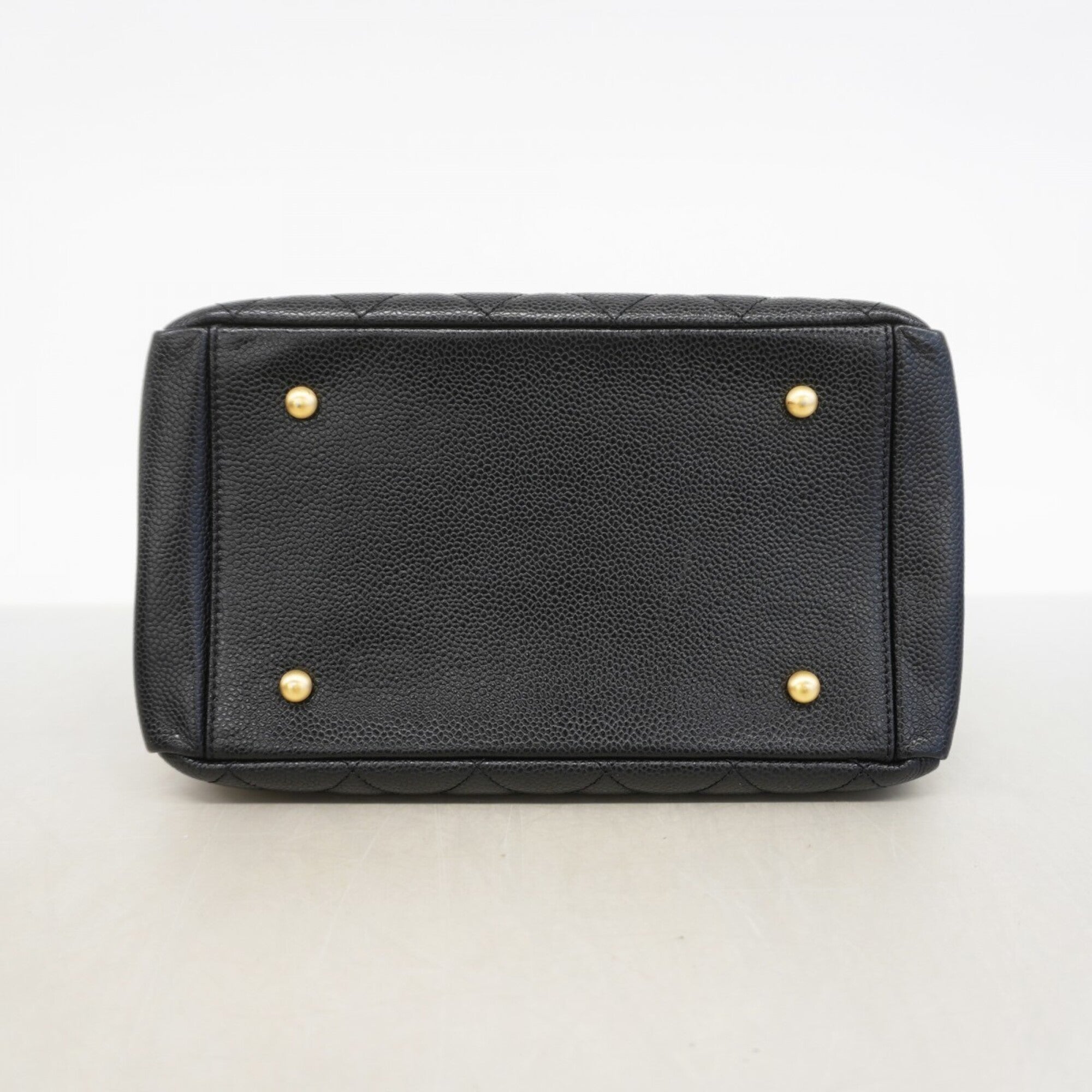 Chanel Black Grained Calfskin Tote Bag (Pre-Owned)