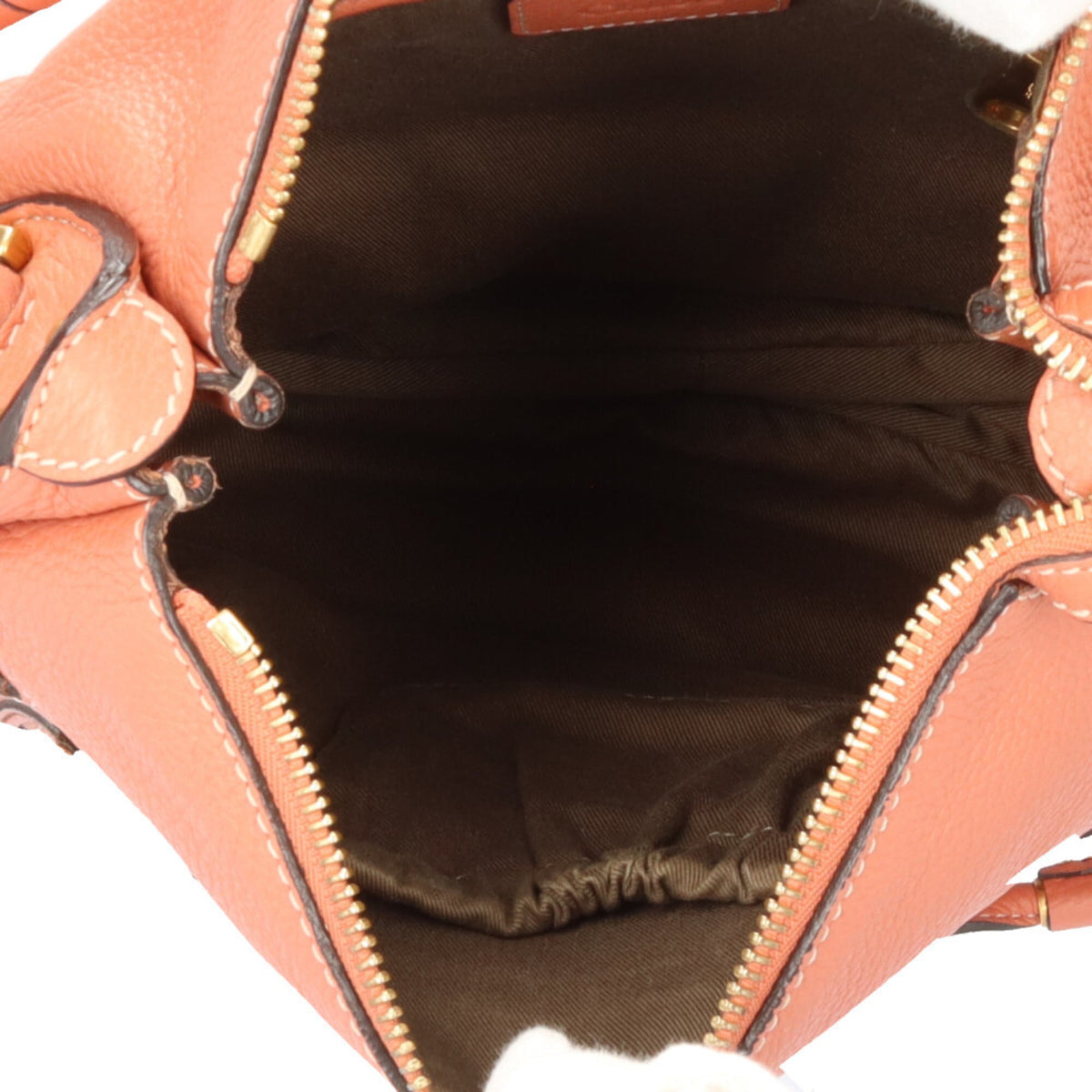 Chloé Marcie Orange Leather Shoulder Bag (Pre-Owned)